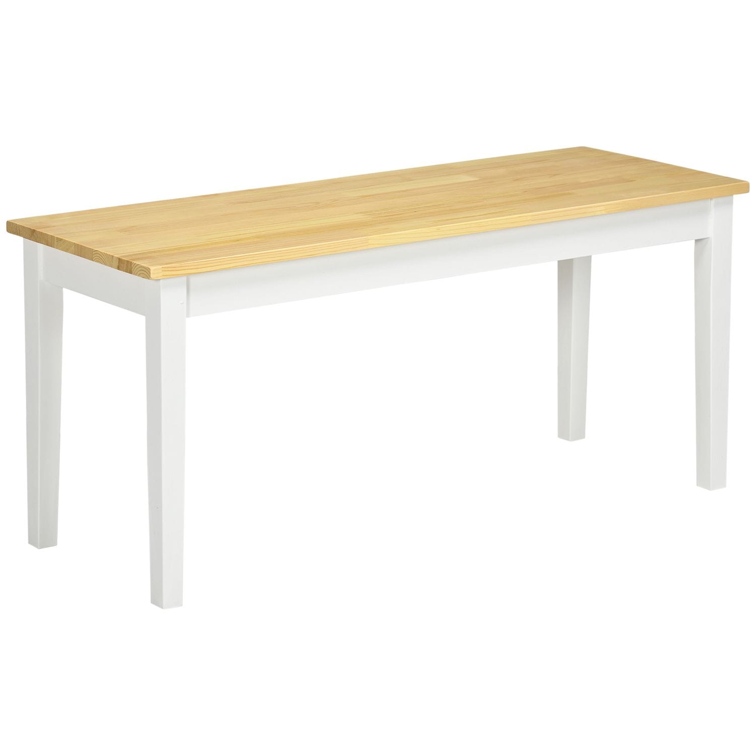 HOMCOM 102 cm Wood Dining Bench Wooden Bench for for Kitchen Dinning Room Entryw