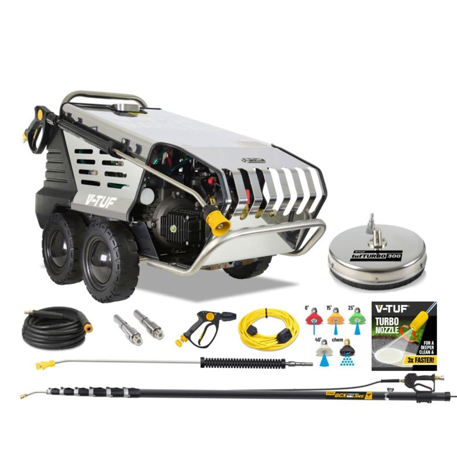 V-Tuf Rapid VSC 240V Hot Water Pressure Washer + Restoration & 42ft Roof Cleanin
