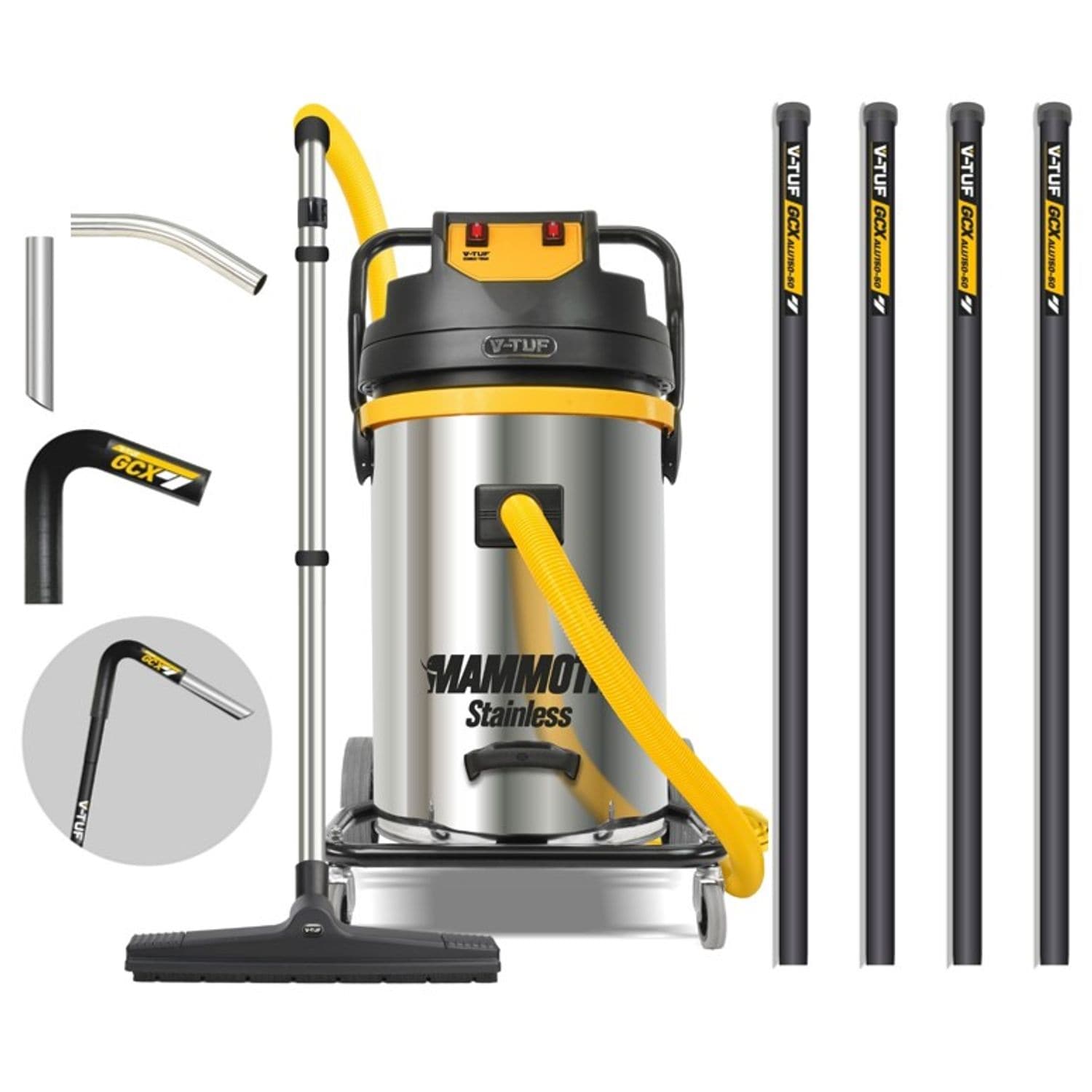 V-Tuf Mammoth Stainless + 20ft GCX Alu 50mm Gutter Cleaning Set Bundle
