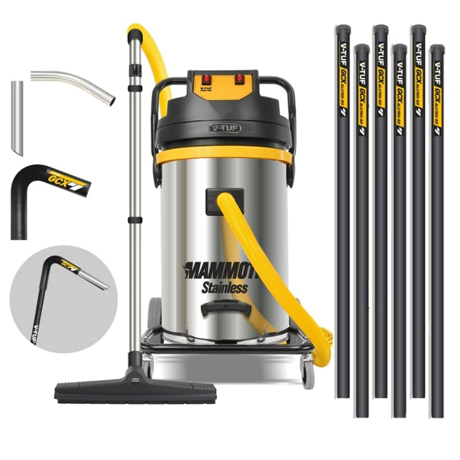 V-Tuf Mammoth Stainless + 30ft GCX Alu 50mm Gutter Cleaning Set Bundle