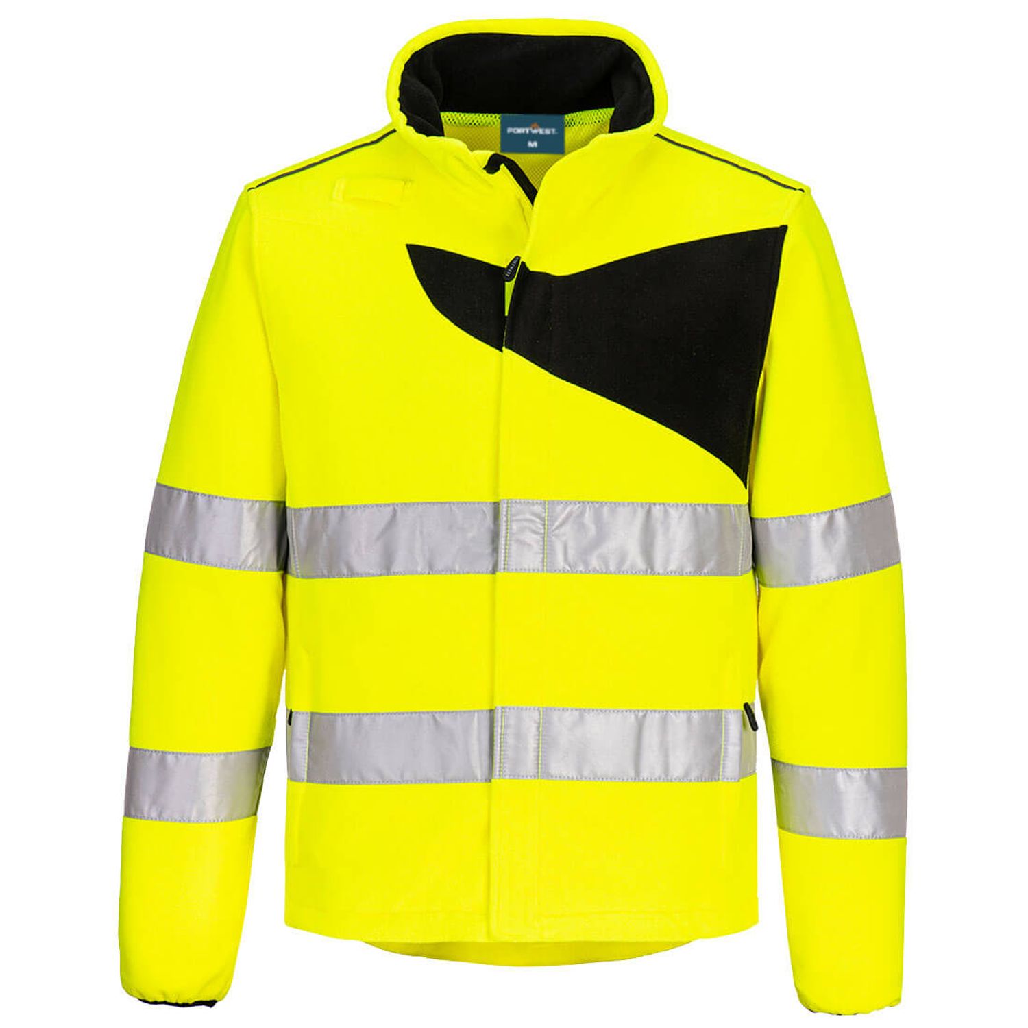 Portwest PW2 Hi-Vis Fleece, Yellow/Black, Large, Regular