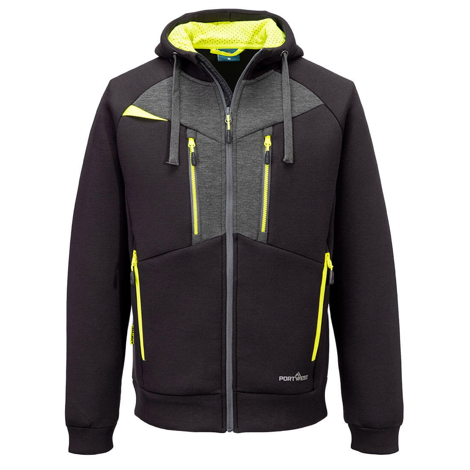Portwest DX4 Zipped Hoodie, Black, XXXL, Regular