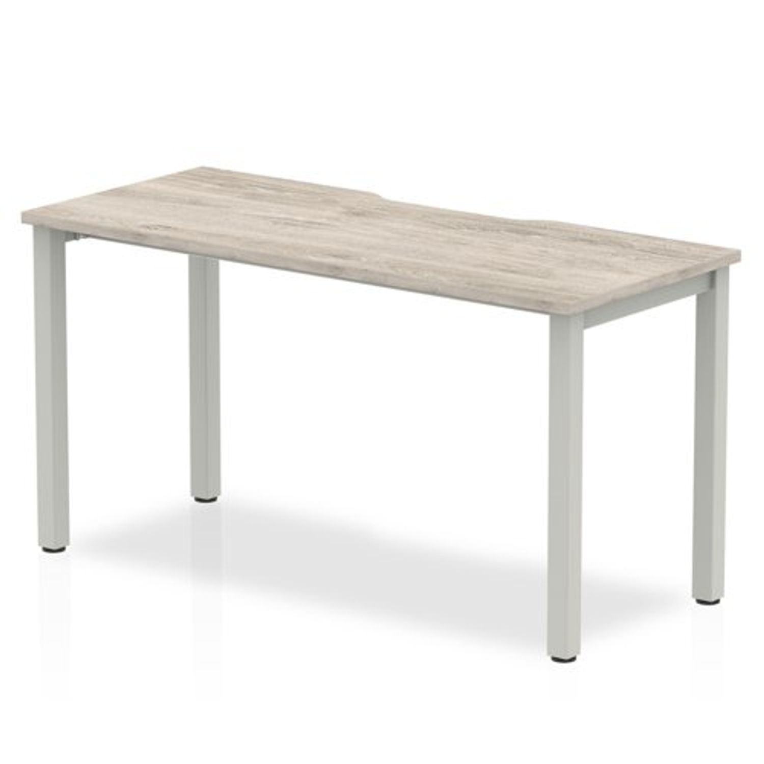 Evolve 1400 Starter Desk Grey Oak Silver Frame