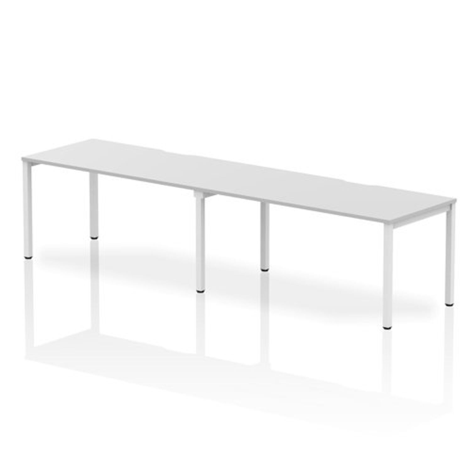 Evolve 1600 2P Desk White White Frame