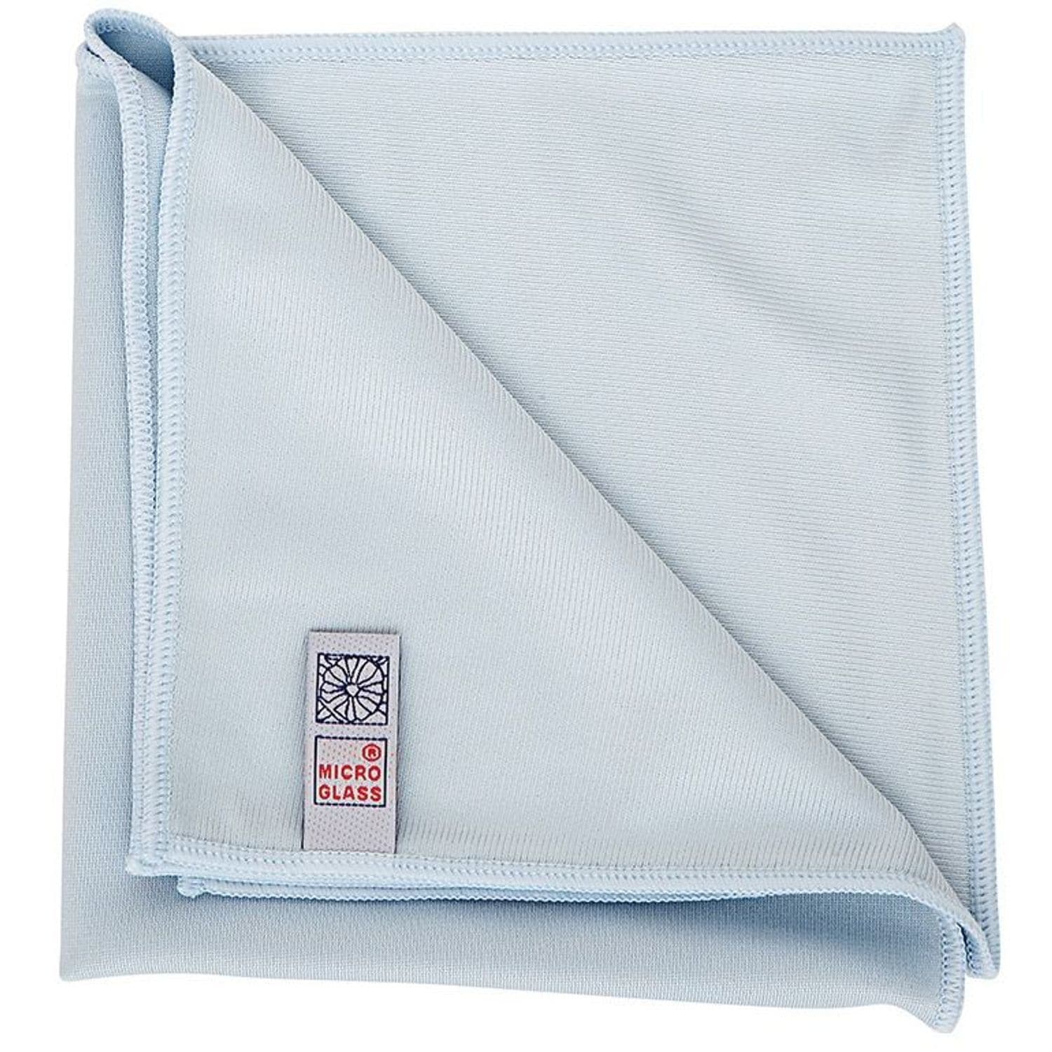 JanSan Microglass Micro-Fibre Glass Cloths 76 X 70cm Blue - 10xCloths