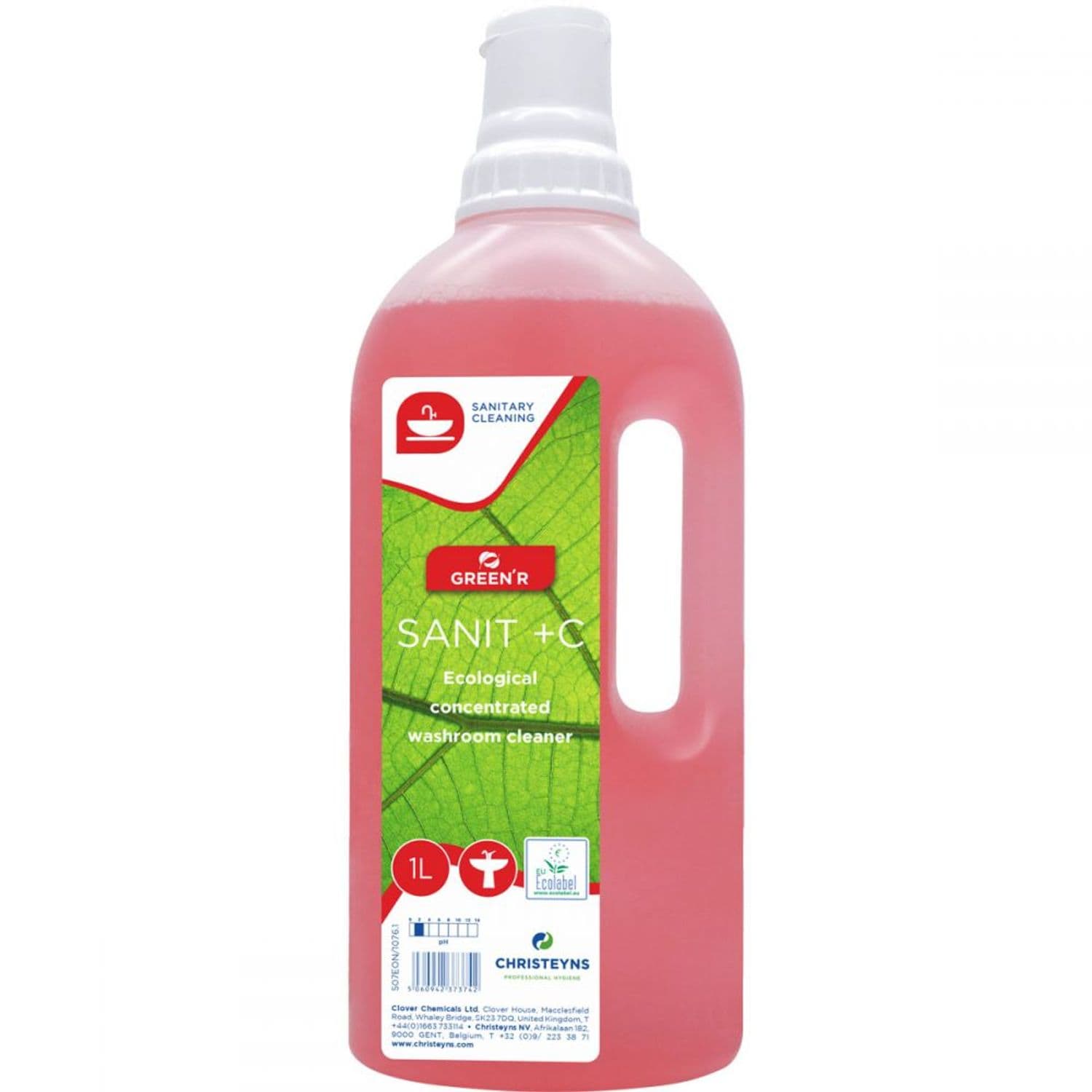 Green'R Sanit +C Ecological Concentrated Washroom Cleaner 1L - 8 X 1L