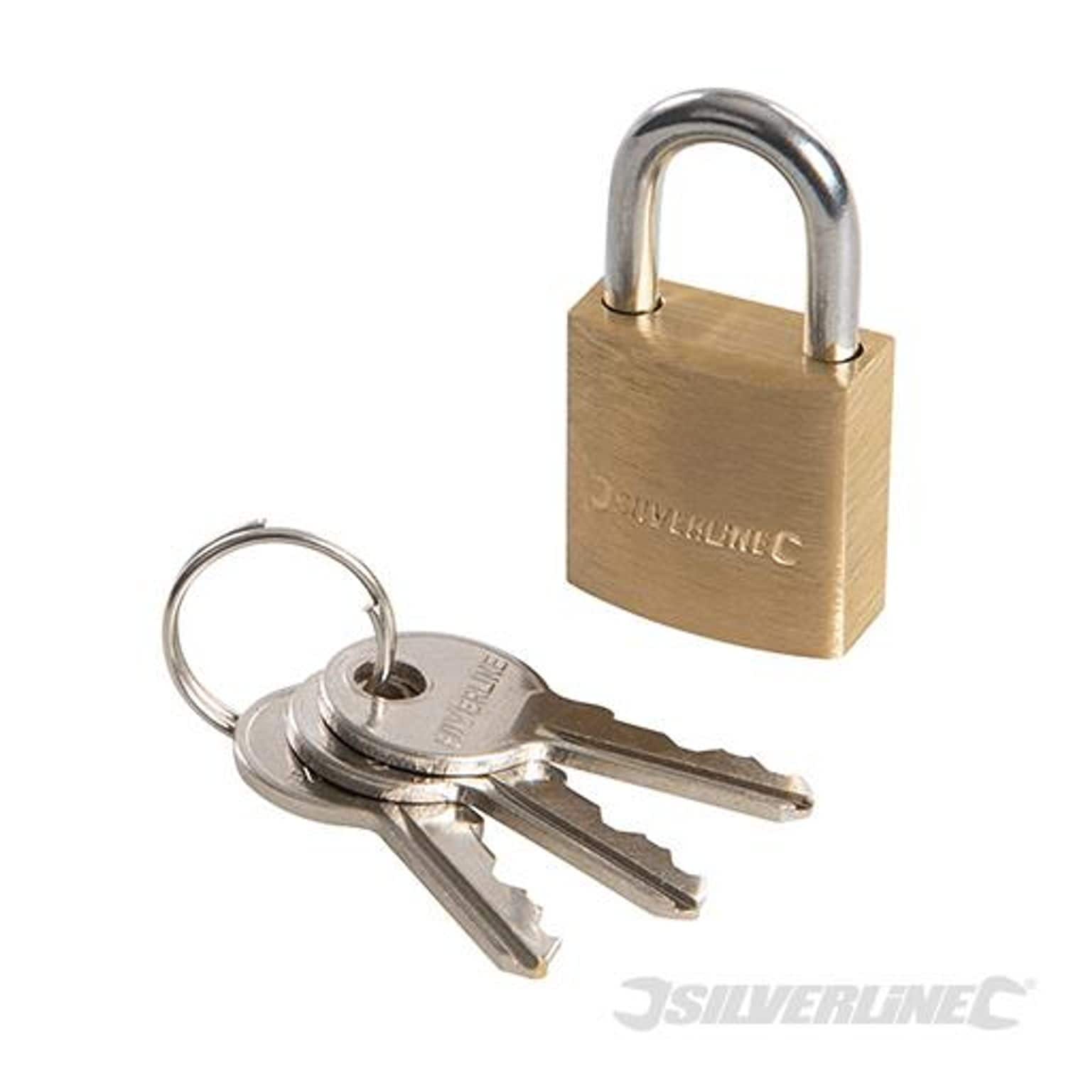 Silverline Brass Padlock 60mm