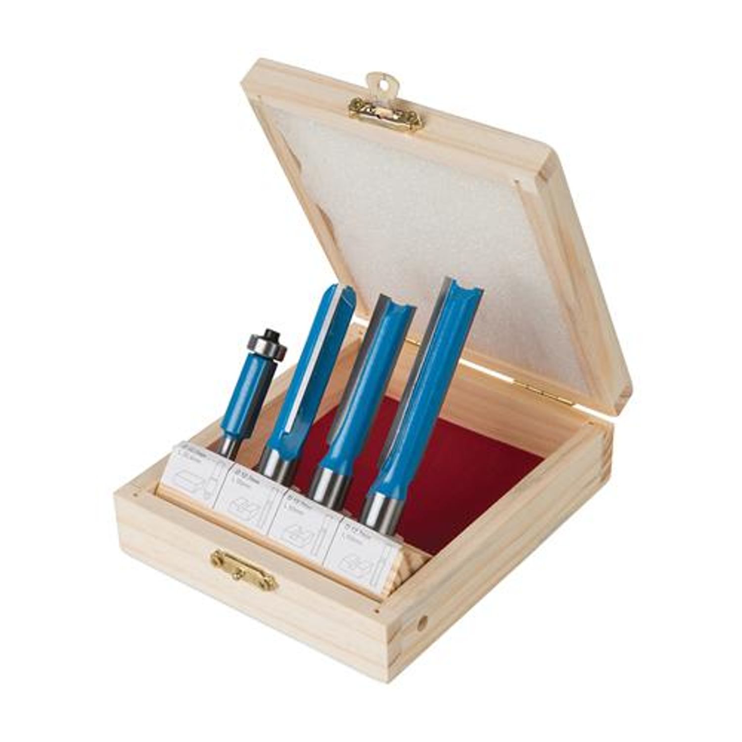 Silverline Kitchen Router Bit Set 4 Piece 1/2"/1/4"