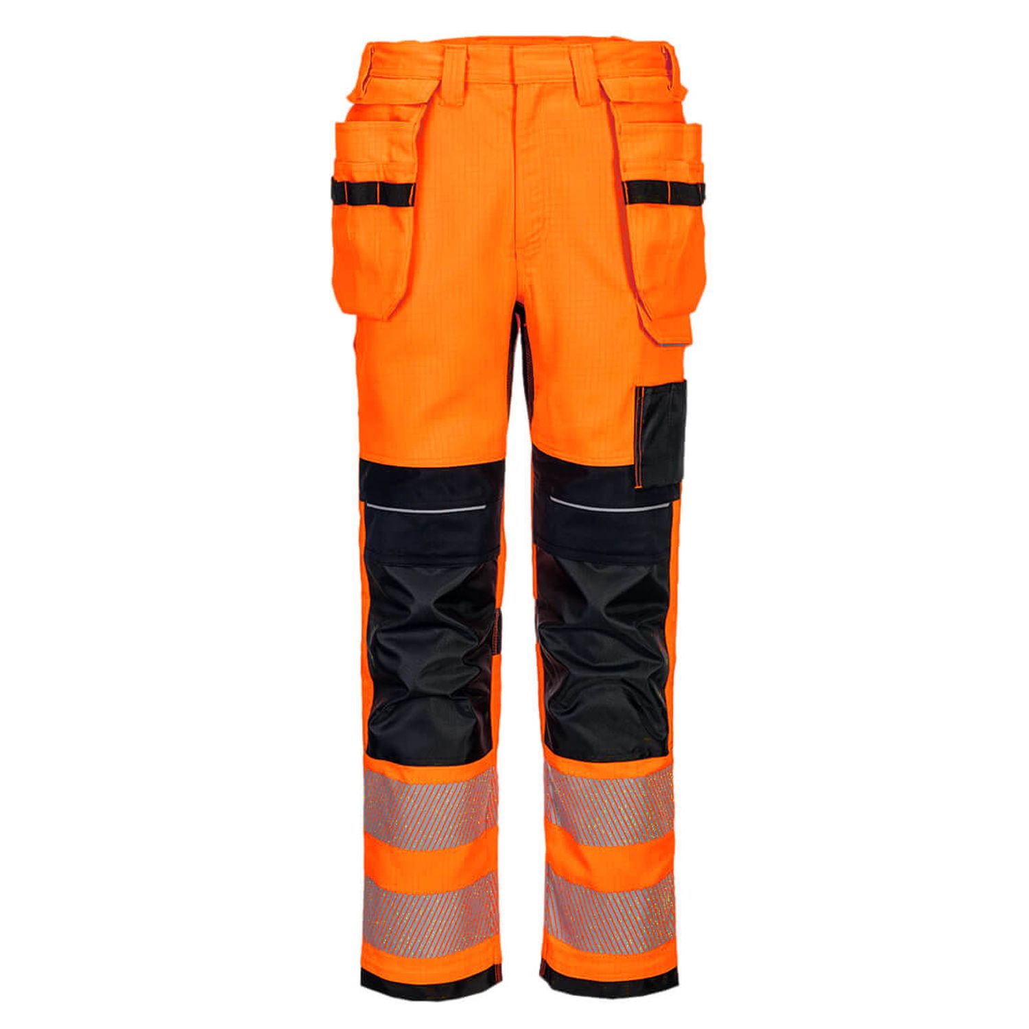 Portwest PW3 FR Modaflame Work HVO Holster Trousers, Orange/Black, 28, Regular