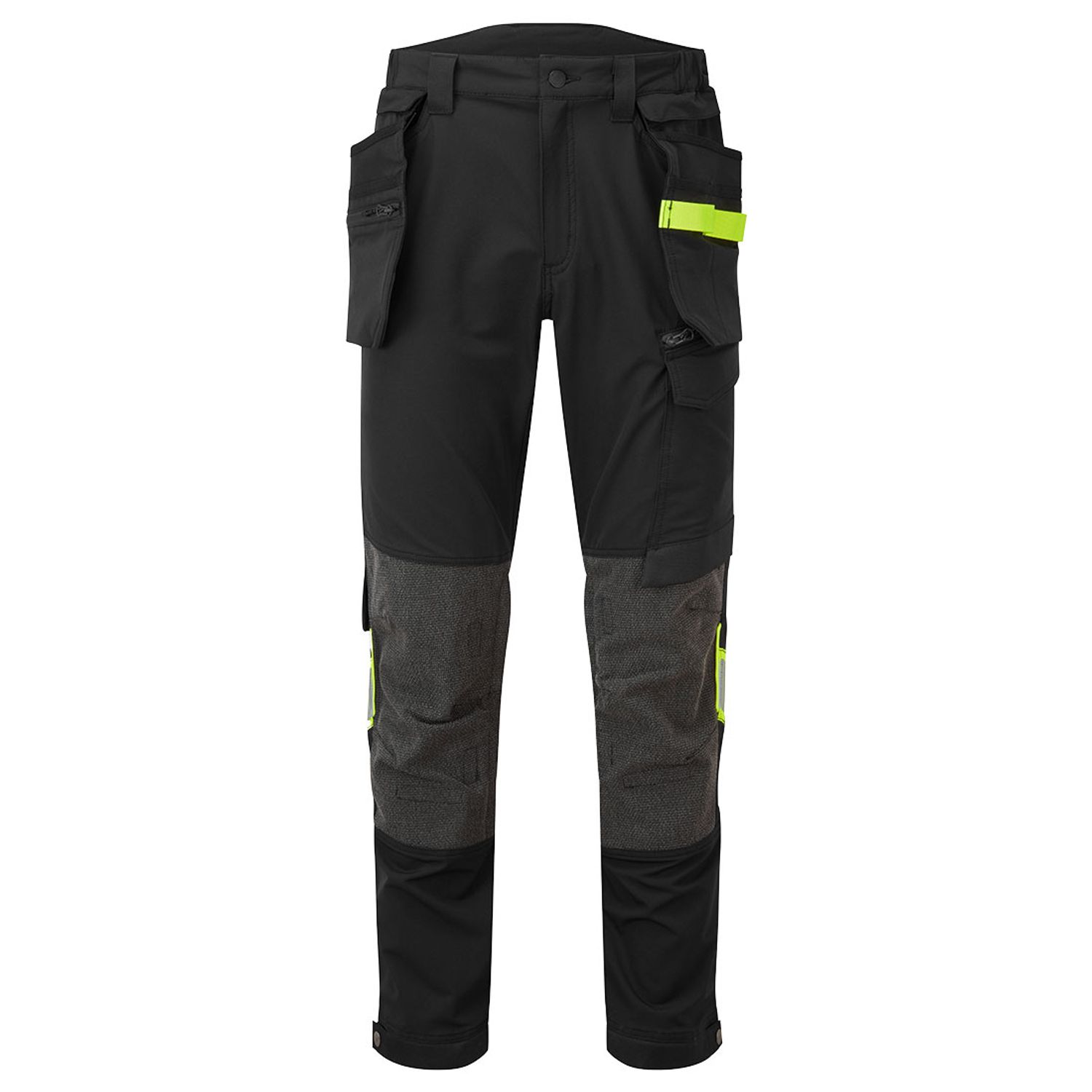 Portwest EV4 Stretch Detachable Holster Trouser, Black Tall, 30, Tall