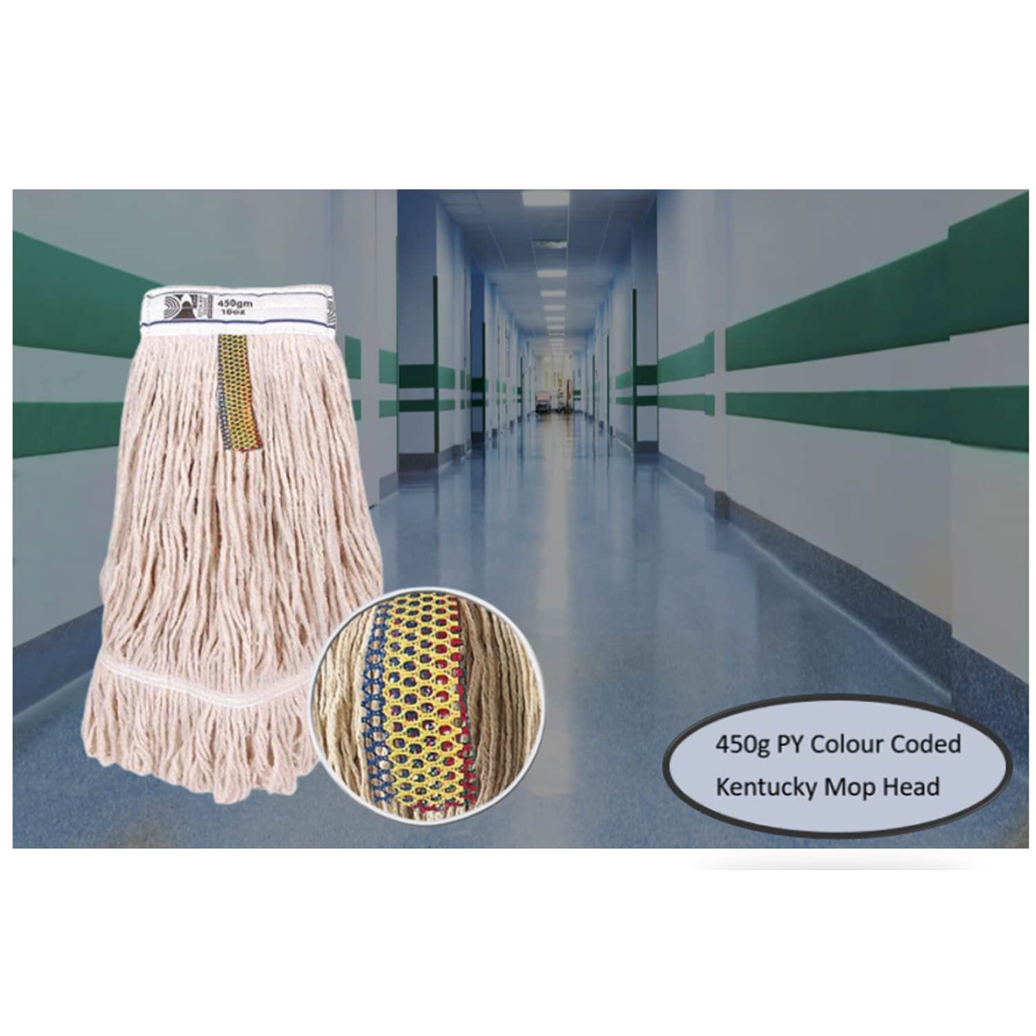 PY Kentucky Mop 450g / 16oz Colour Coded