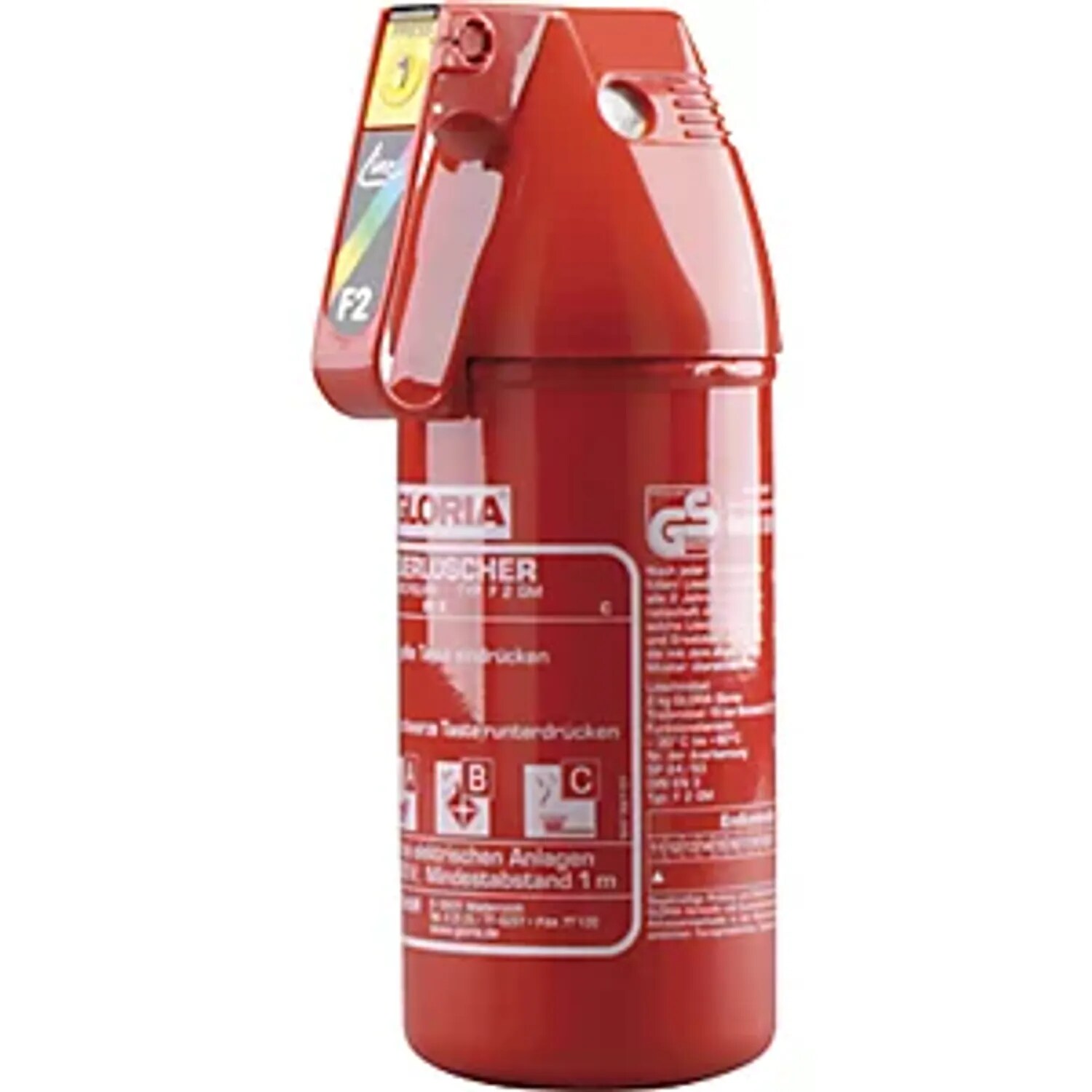 GLORIA-WERKE Compact Powder Fire Extinguisher Capacity 2 Kg Incl. Pressure Gauge