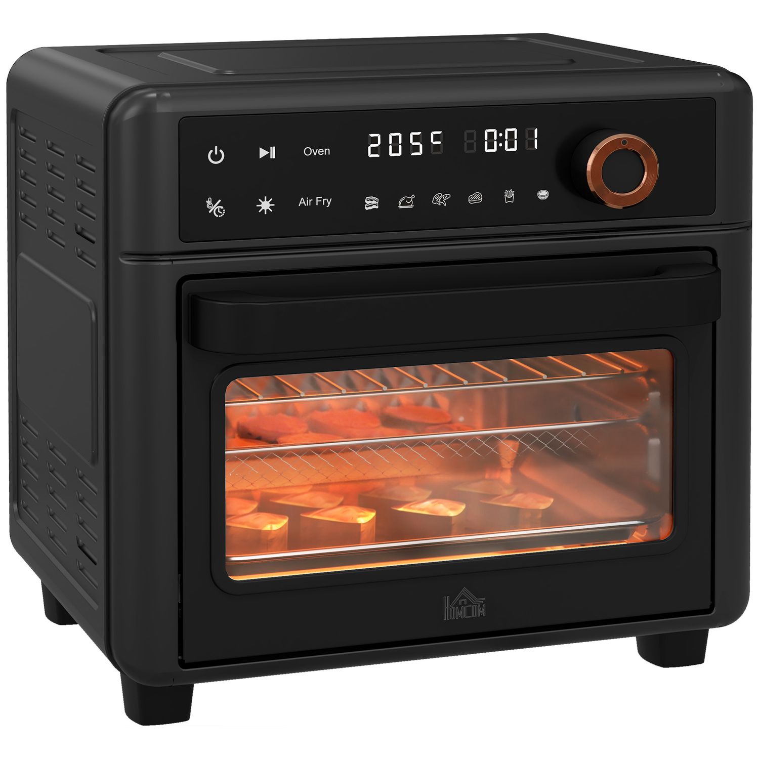 HOMCOM Air Fryer Oven 13L Multi-Function Mini Oven with 12 Preset Programs 1200W