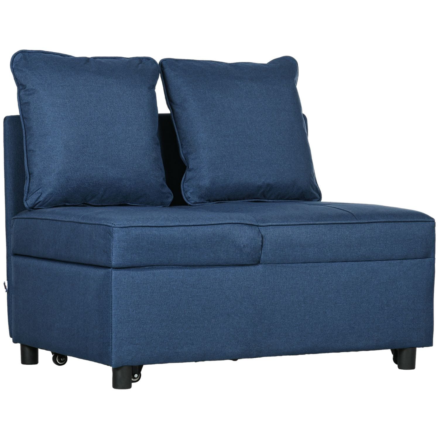 HOMCOM Folding Sofa Bed Sleeper Chair Bed with Adjustable Backrest Pillows 839-8