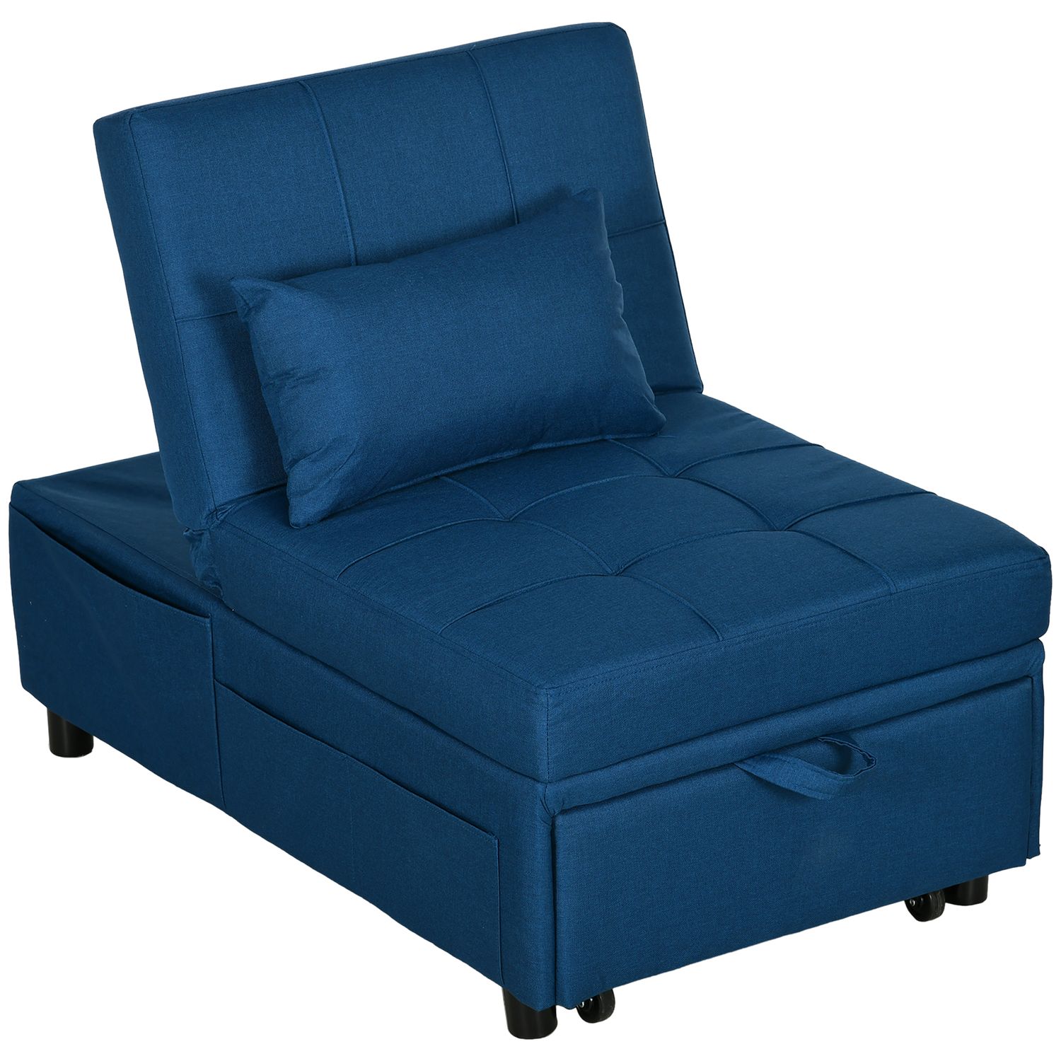 HOMCOM Folding Sofa Bed Pull Out Convertible Chair Bed FCM Backrest Pillow 839-8