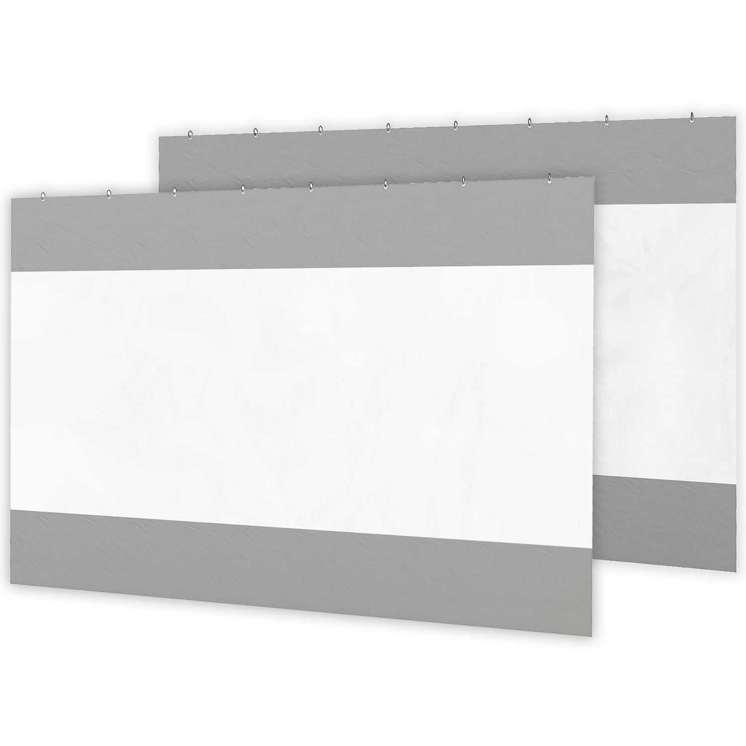 Outsunny 3x2m Side Panels with Large Window for 3m Long Garden Pergola Grey