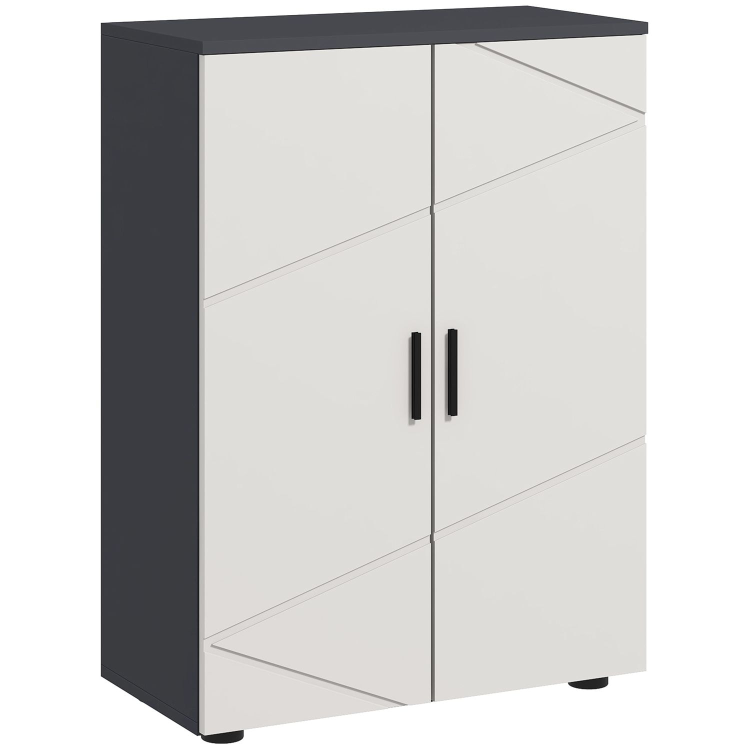 kleankin Bathroom Cabinet Free Standing Bathroom Storage Cabinet with 2 Doors