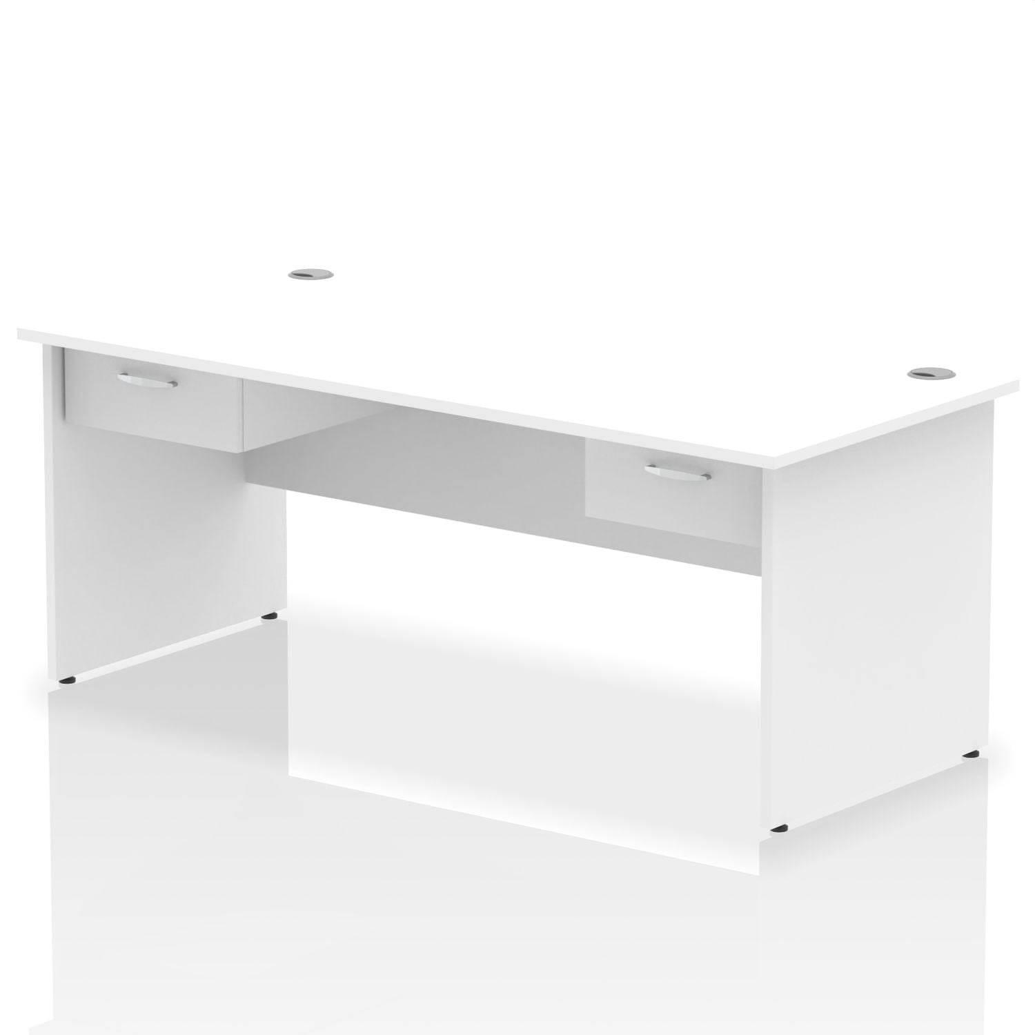 Impulse 1800 x 800mm Straight Office Desk - White Top