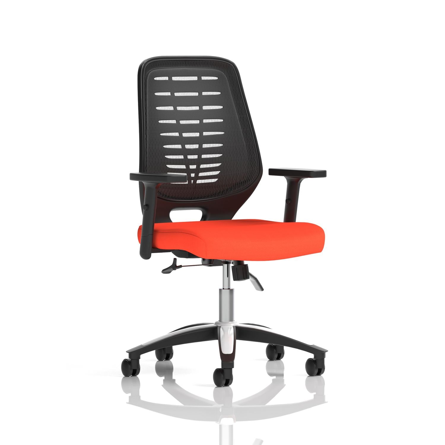 Relay Task Operator Chair Bespoke Black Back Tabasco Orange
