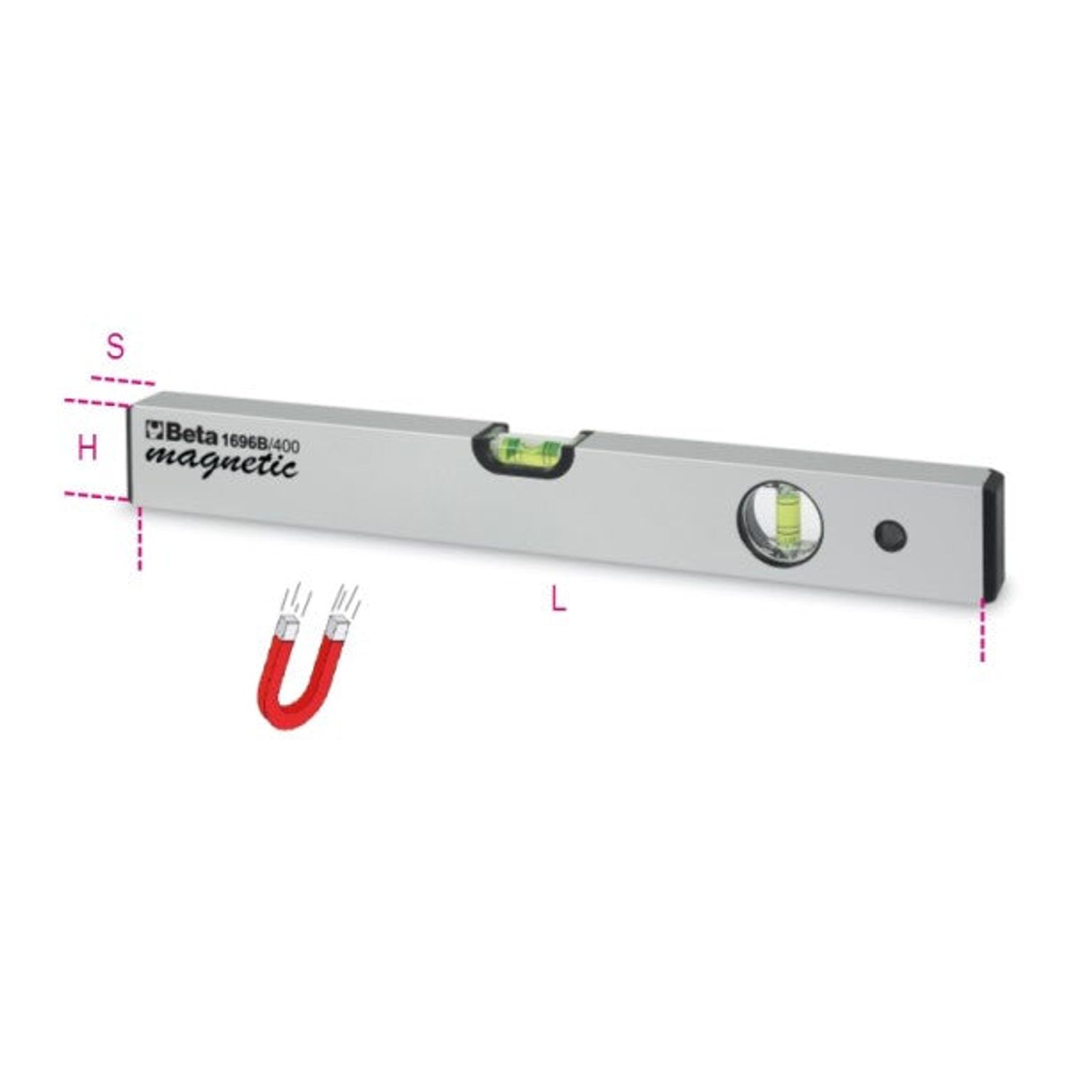 Beta 1696B 600-Spirit Levels Magnetic Bases