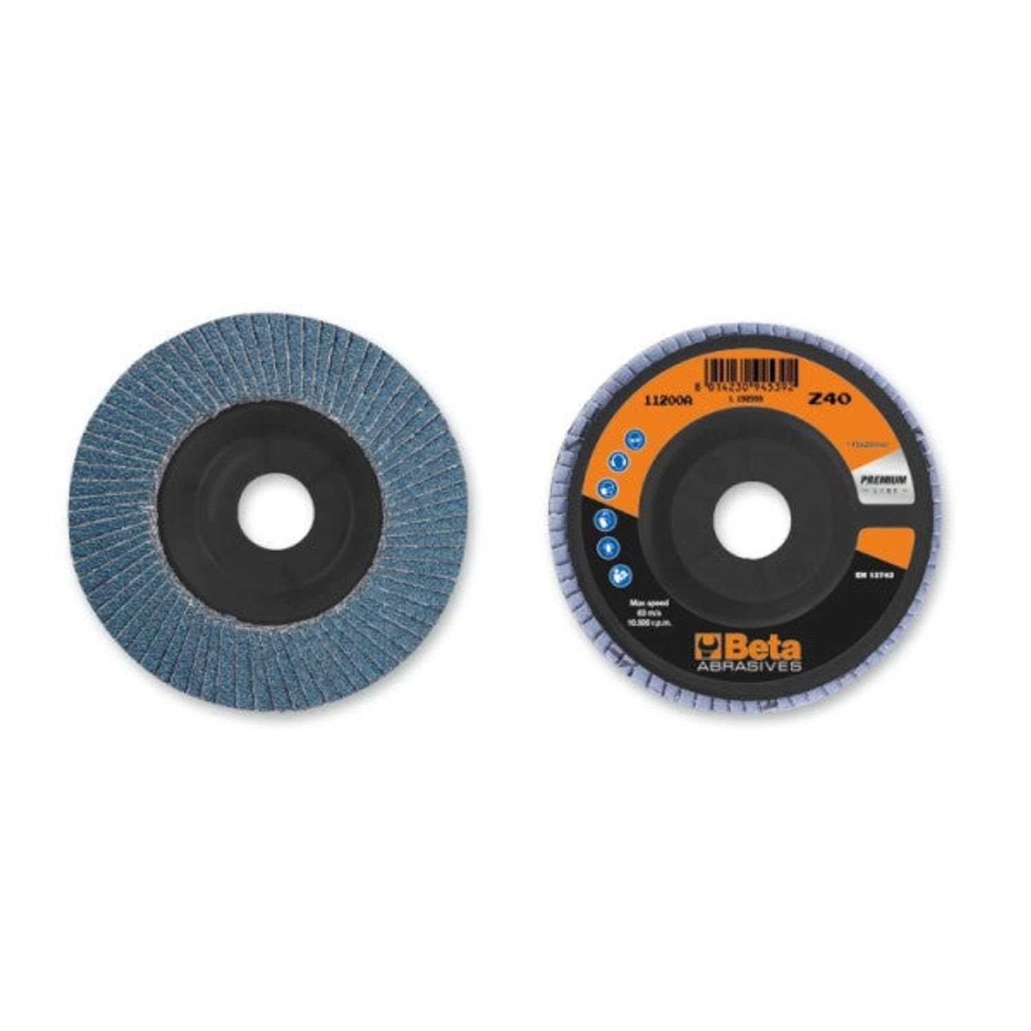 Beta 11200A 60-Single Flap Discs Zirconium FL/PL