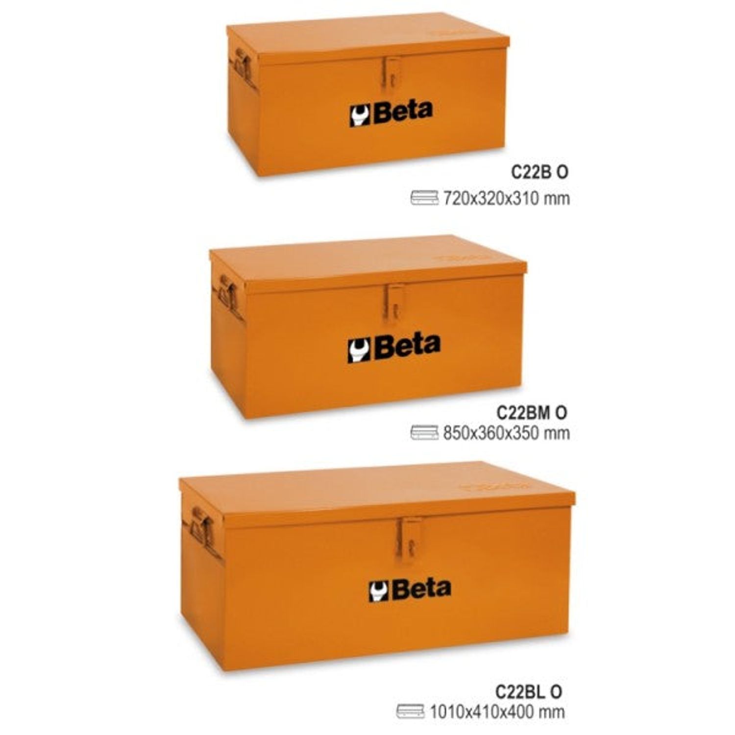 Beta C22BL-O-Empty Long Tool Trunk Orange