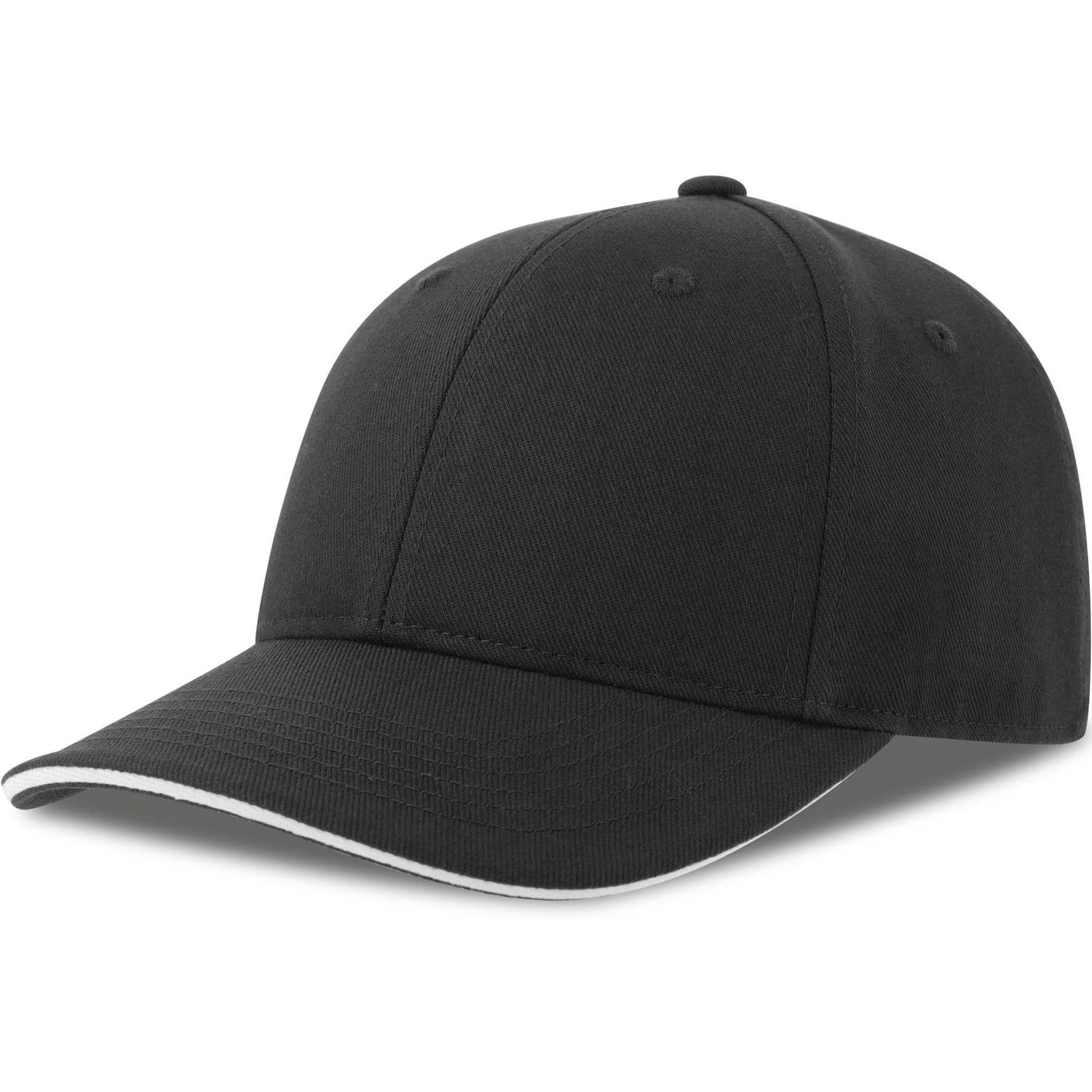 Atlantis Liberty Sandwich Sustainable 6 Panel Cap Black/White One Size