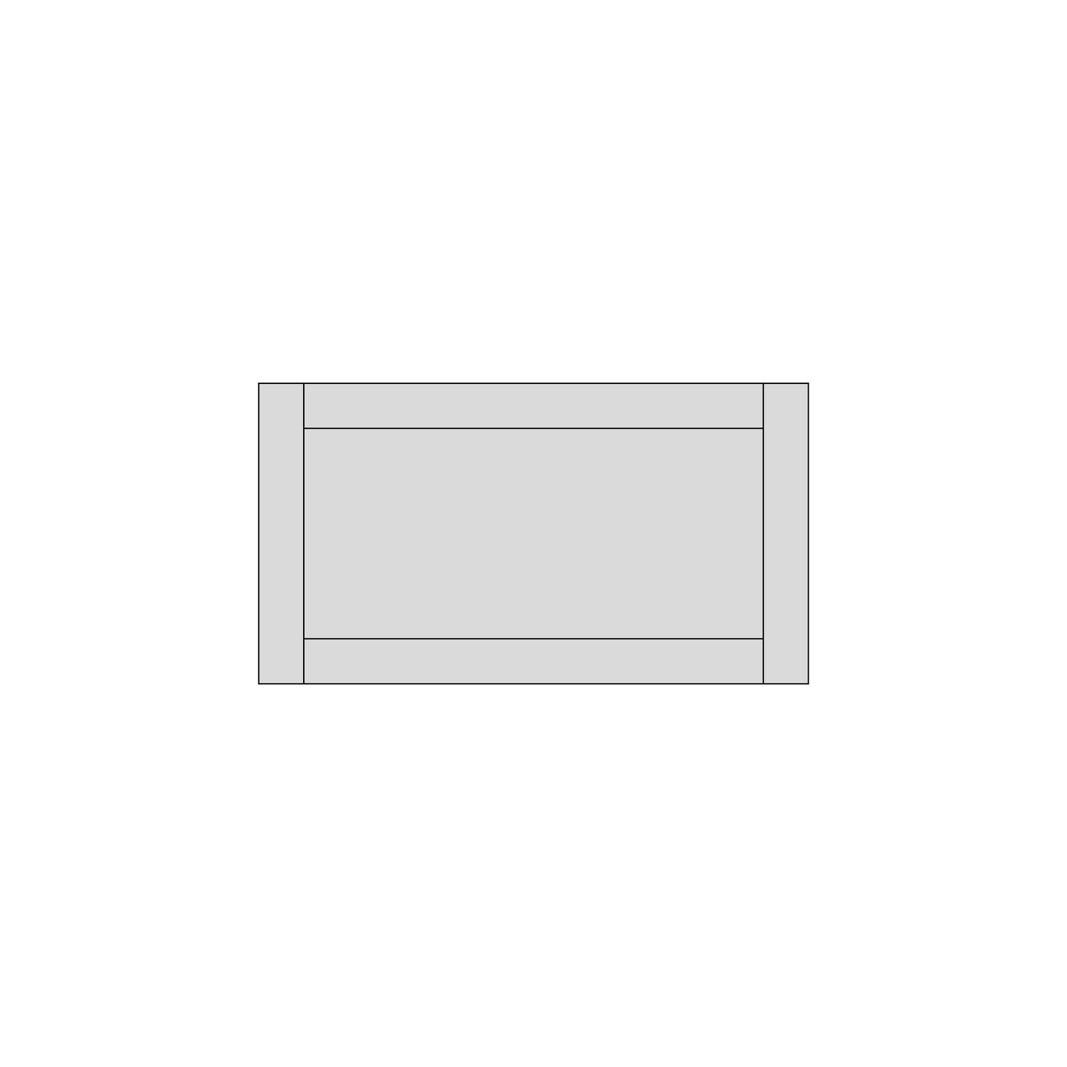 OS Doors Trenton Black 22mm Single Panel Headboard 3ft