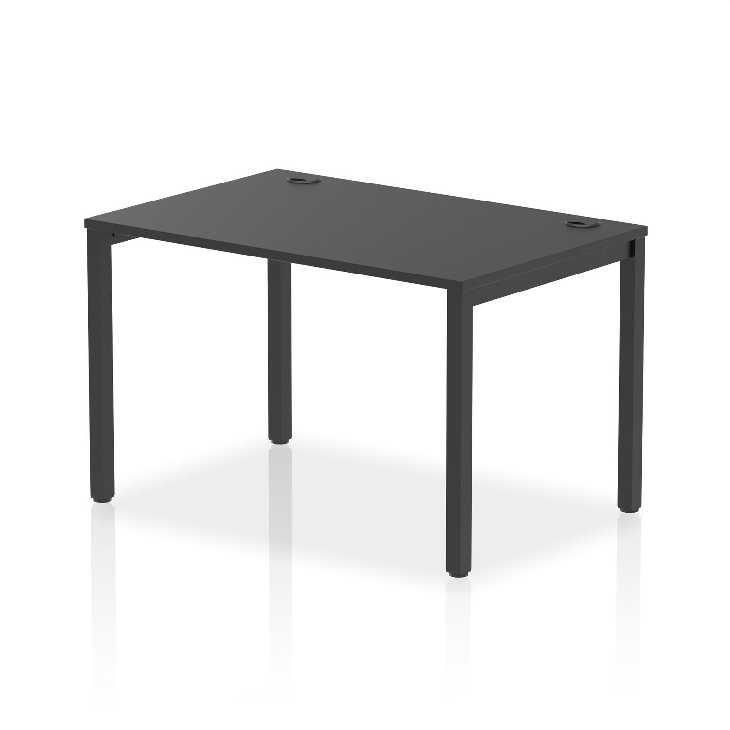 Impulse Bench Single Row 1200mm Black Frame Office Bench Desk Black