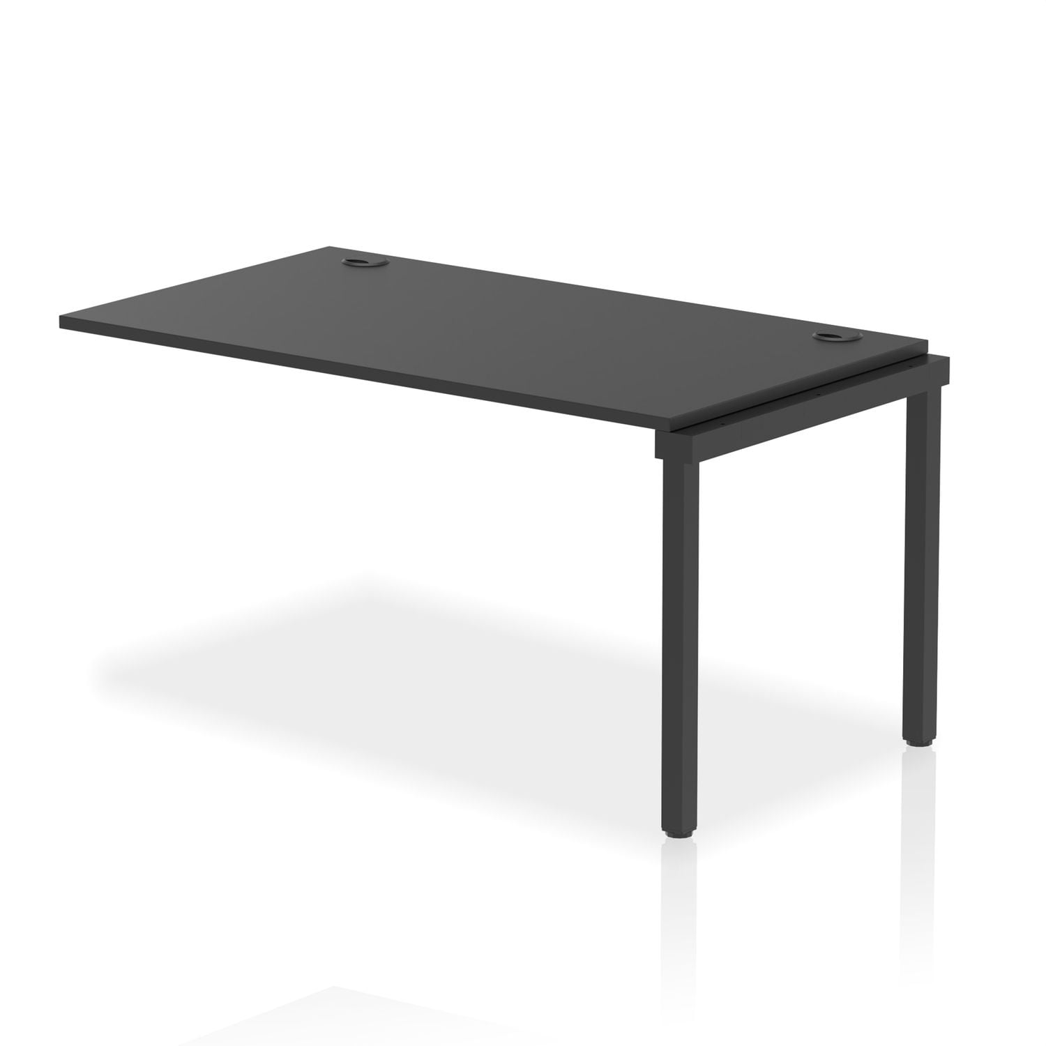 Impulse Bench Single Row EXT Kit 1400mm Black Frame Office Bench Desk Black