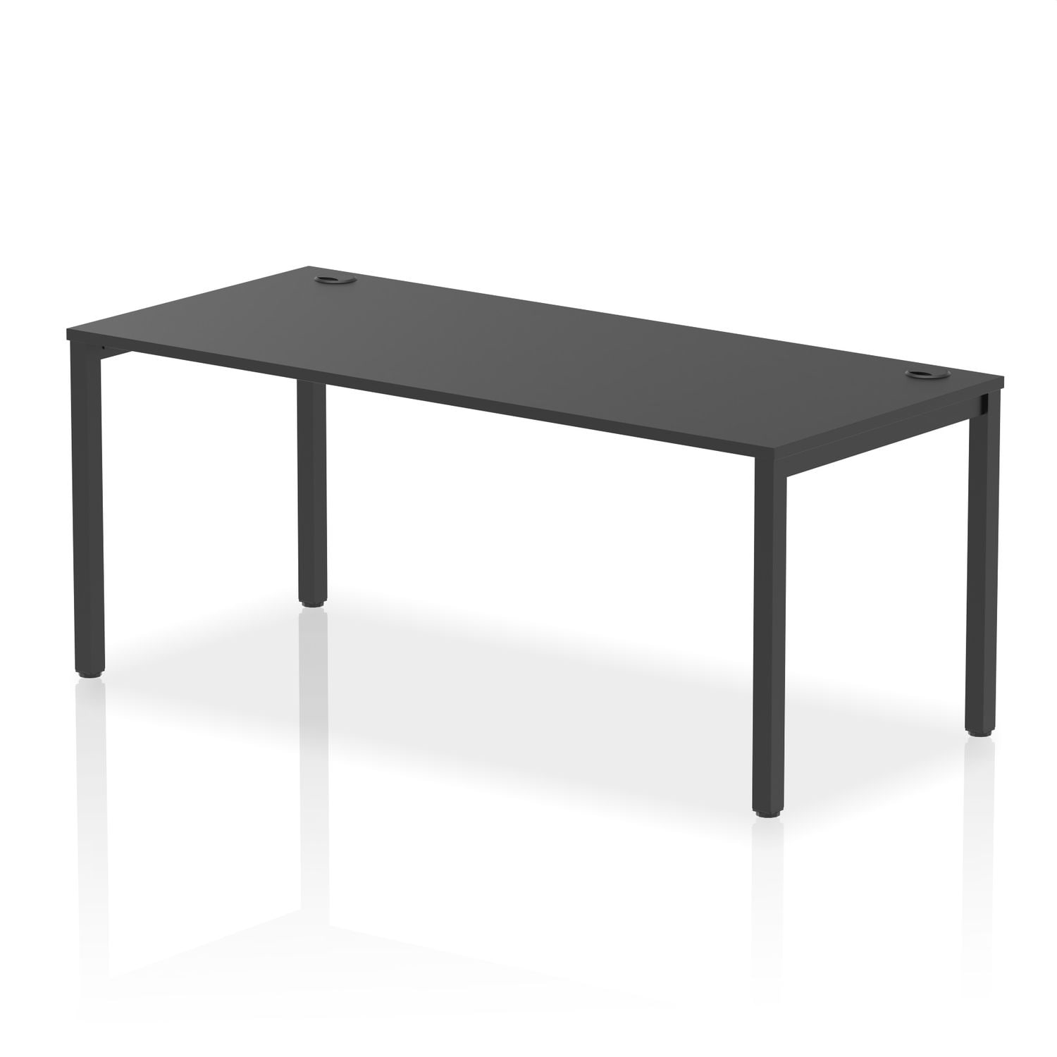 Impulse Bench Single Row 1800mm Black Frame Office Bench Desk Black