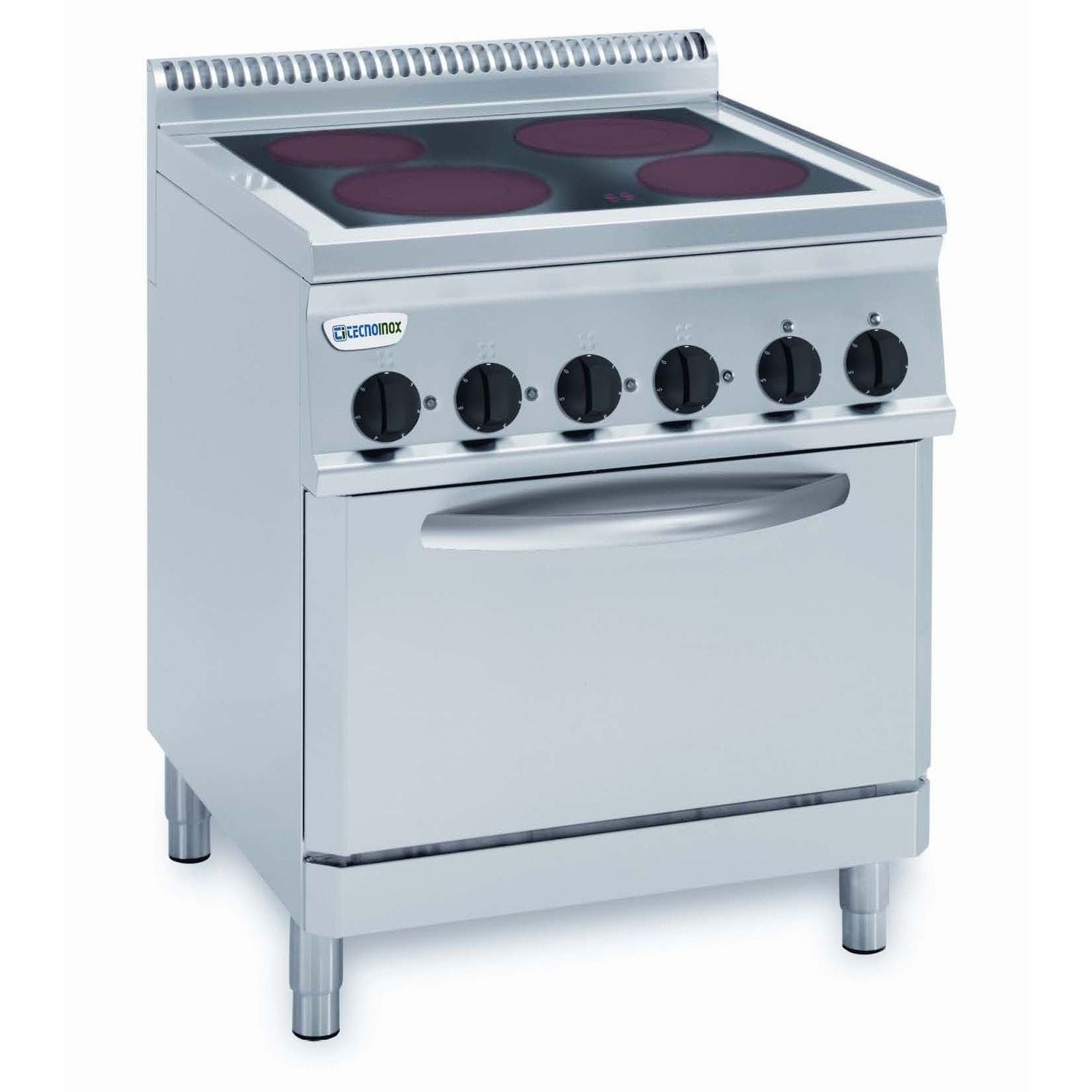 Tecnoinox PFC70V7 4 Ring Ceram Hob Electric Range with Electric Fan Oven