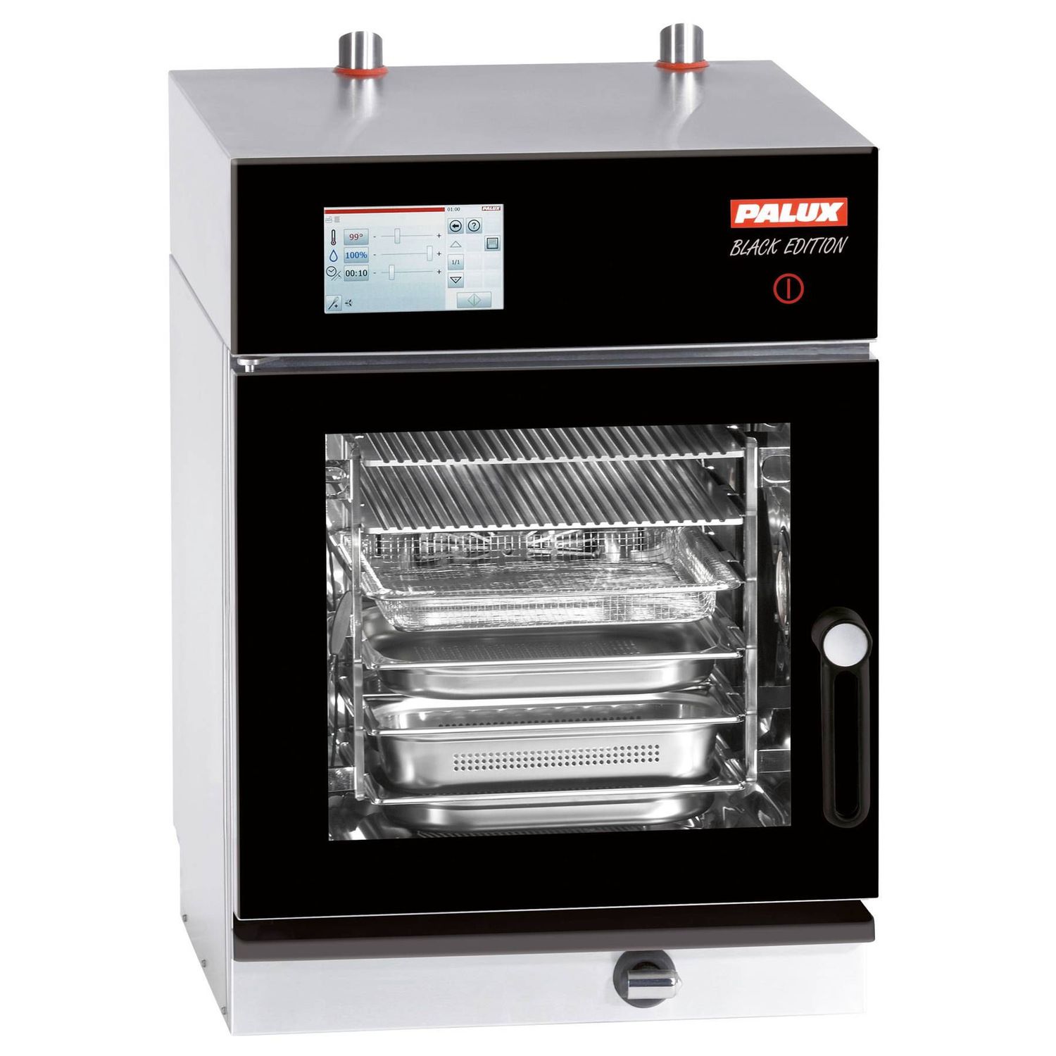 Palux Slimline 623BSL-W Black - 6 x 2/3GN Electric Combi Oven with Wash System