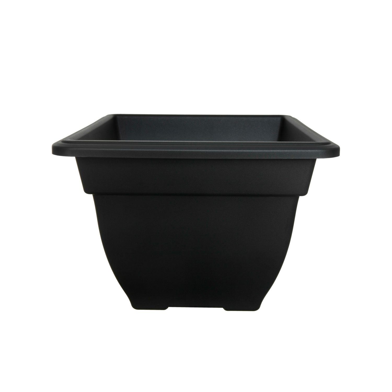 Whitefurze 38cm Square Bell Planter - Black- you get 10