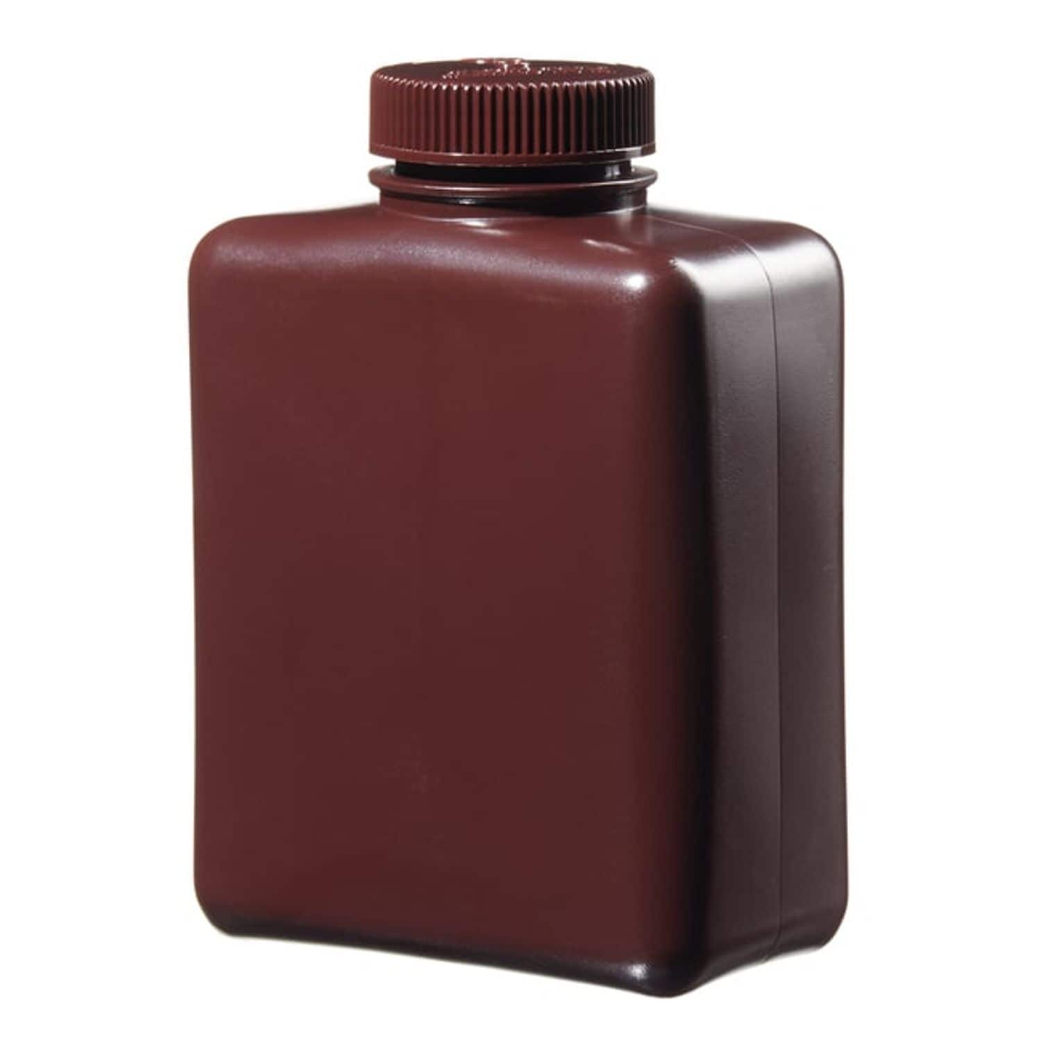 Thermo Scientific Amber Rectangle HDPE Bottle 1L Pack 6