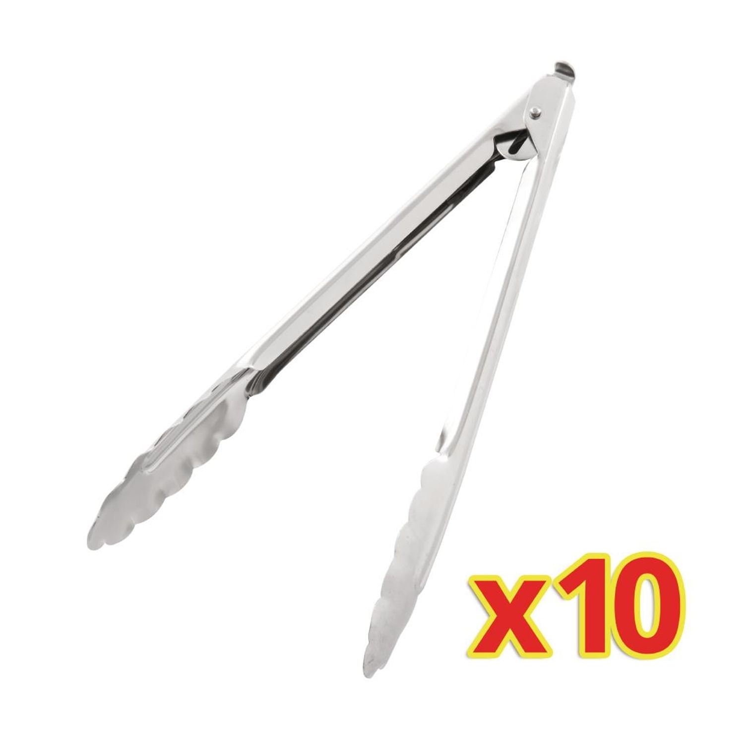 Vogue Catering Tongs 10" Pack of 10