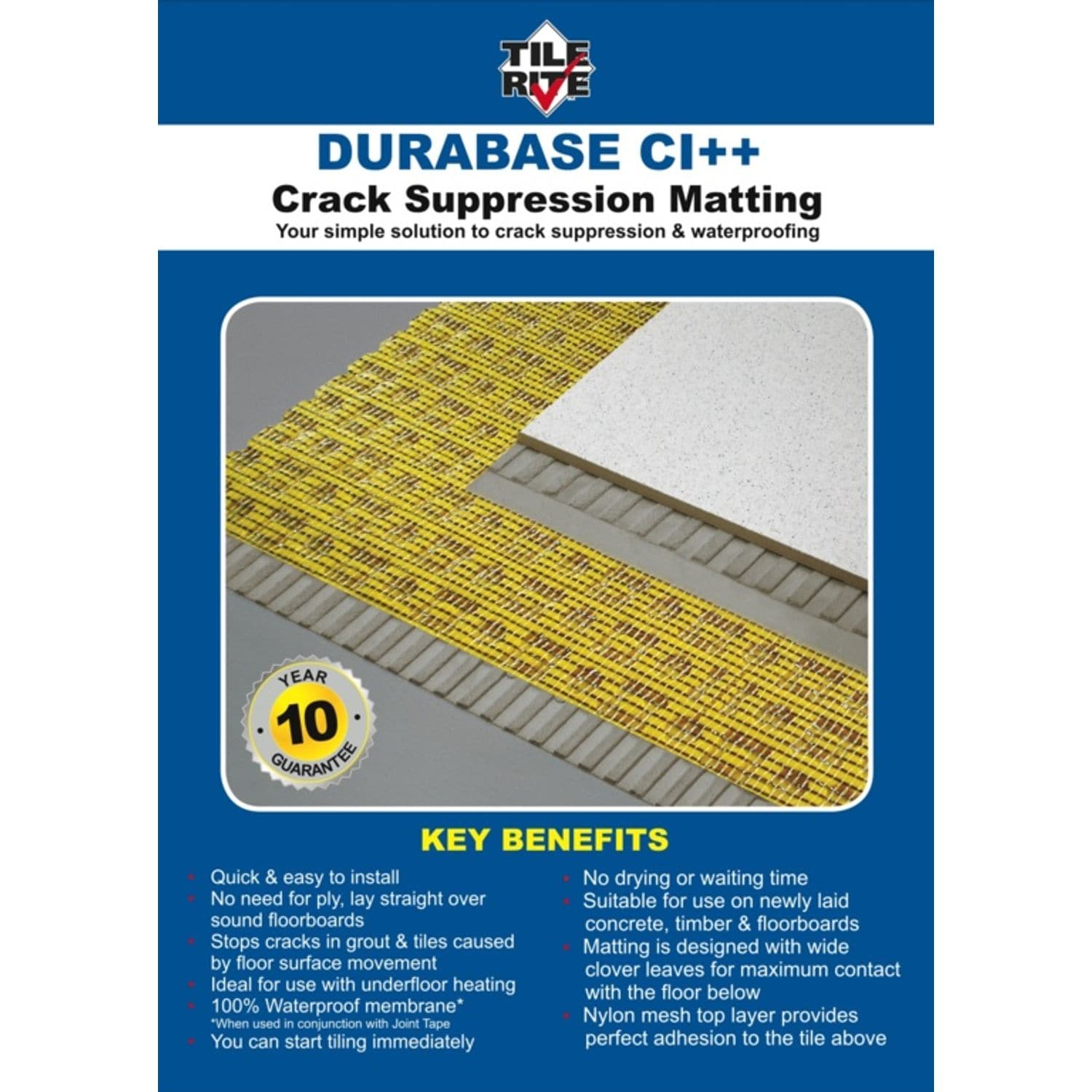 Tile Rite Durabase Ci++ Crack Suppression Matting 5m2