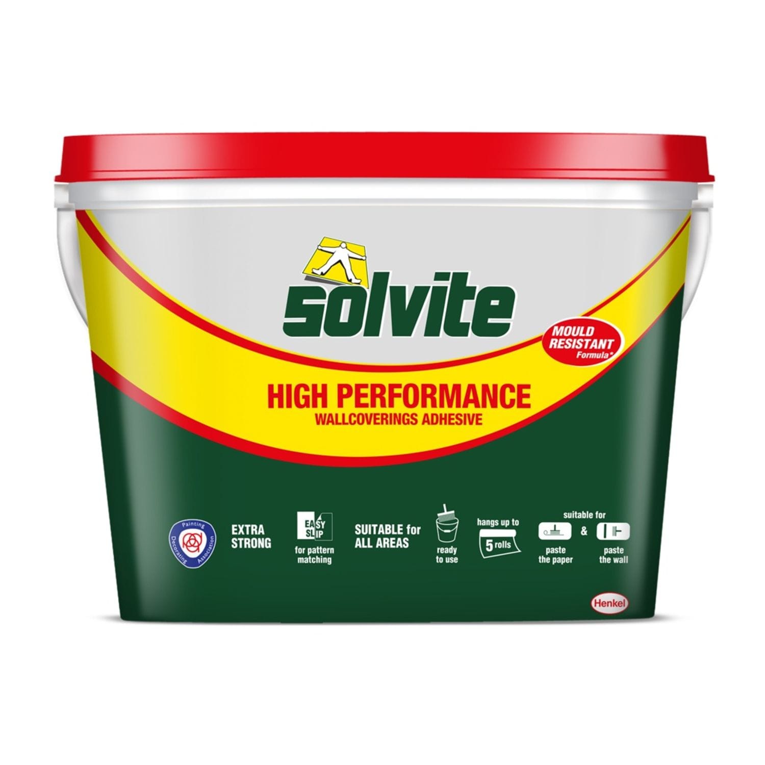 Solvite High Performance Ready Mix Wall Covering Adhesive 5 Roll