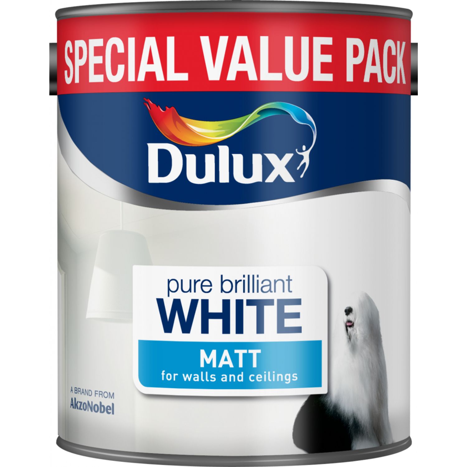 Dulux Matt Paint 3 Litre Pure Brilliant White