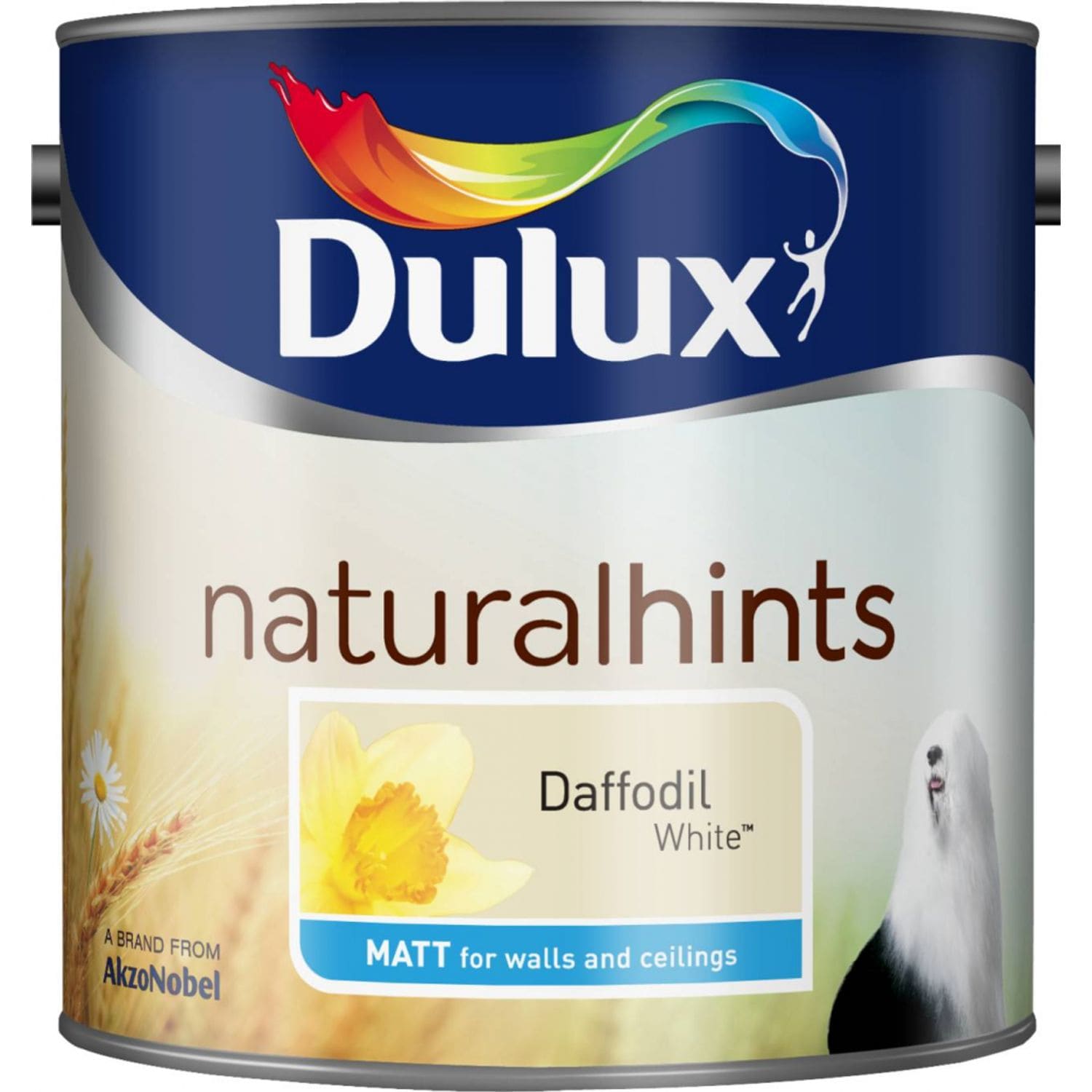 Dulux Natural Hints Matt Paint 2.5 Litre Daffodil White
