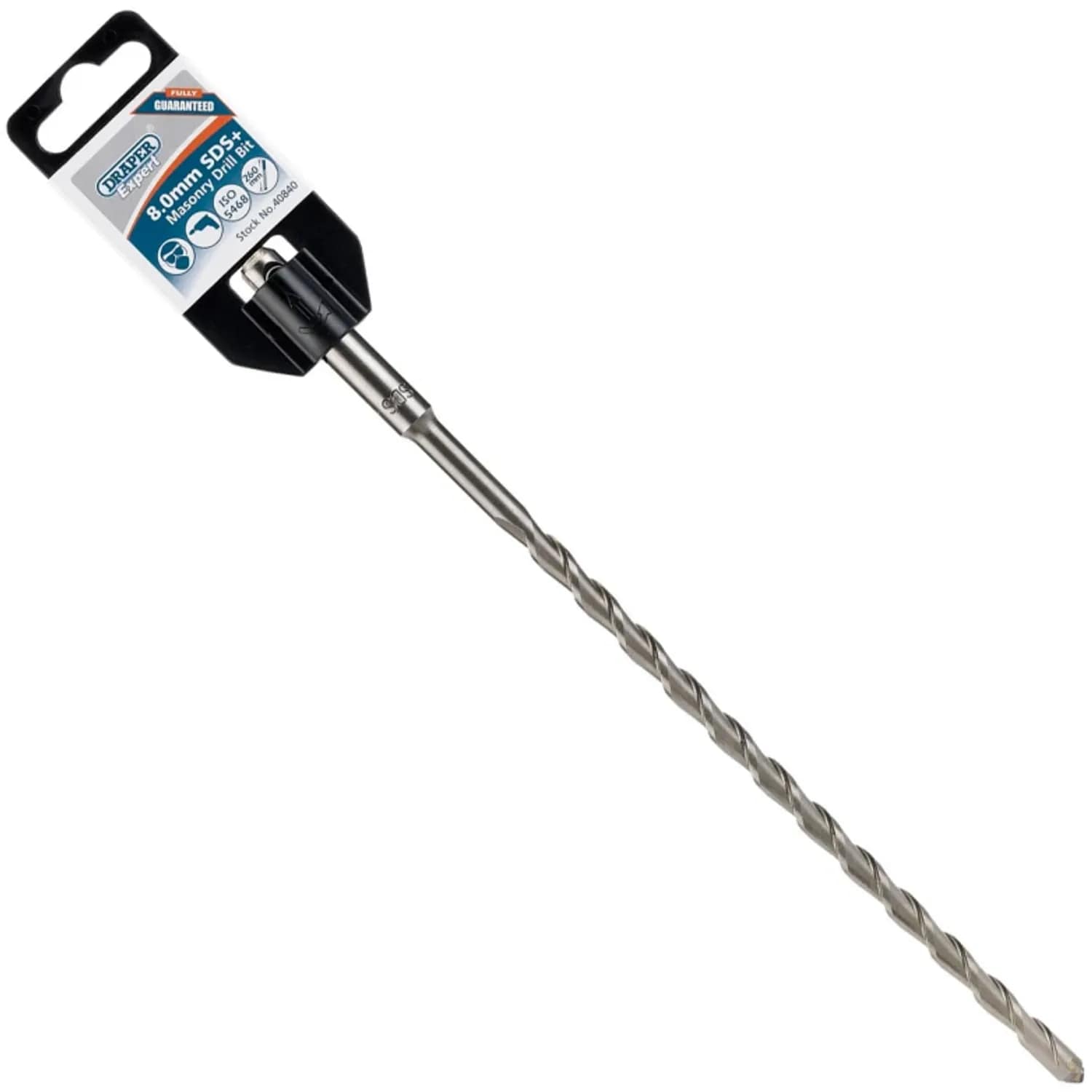 Draper Masonry Drill Metric SDS+ 8.0 x 260mm Tungsten Carbide Tipped