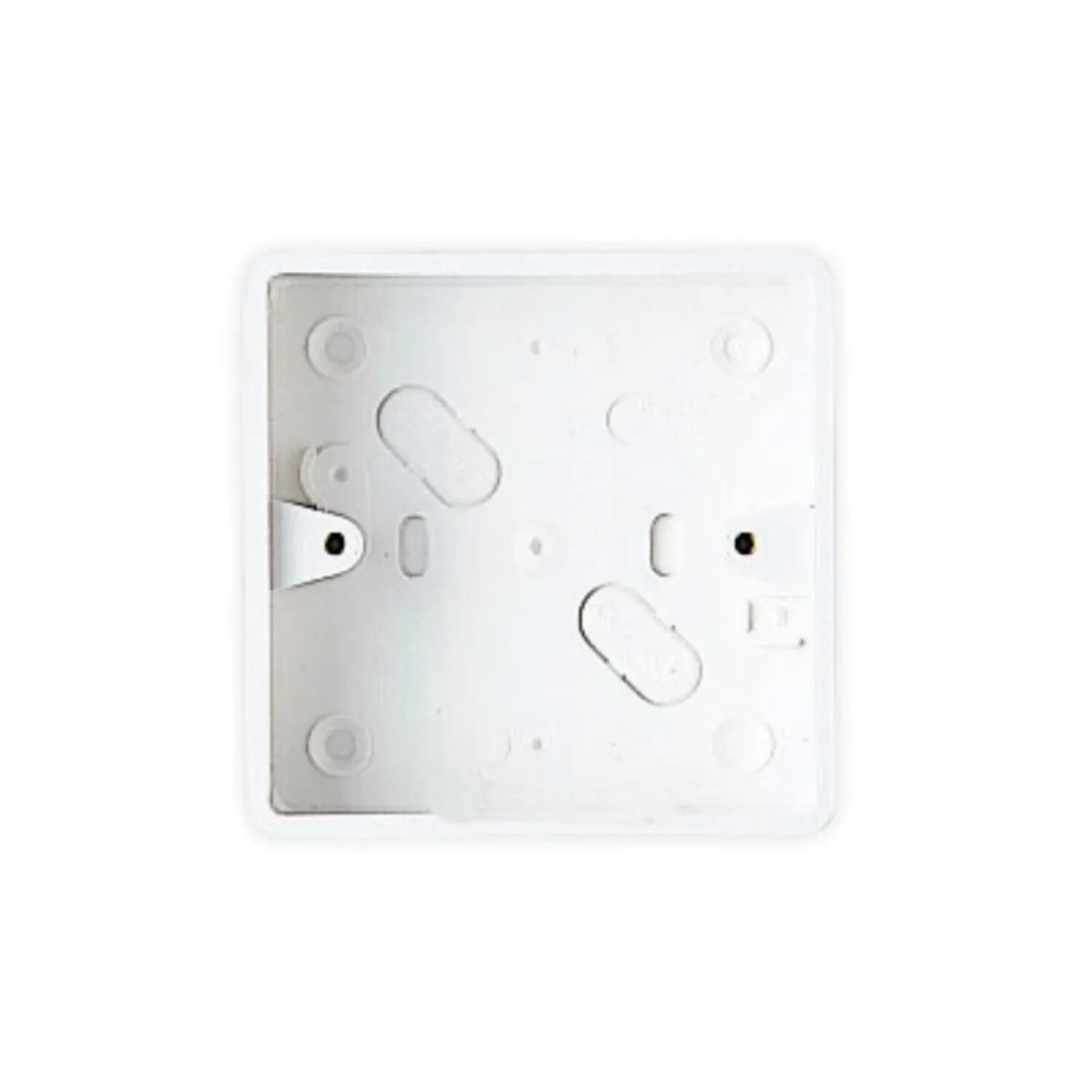 Novar ED&S Box Switch+socket 1 Entry 1G 25mm White Pvc-u Round Corners