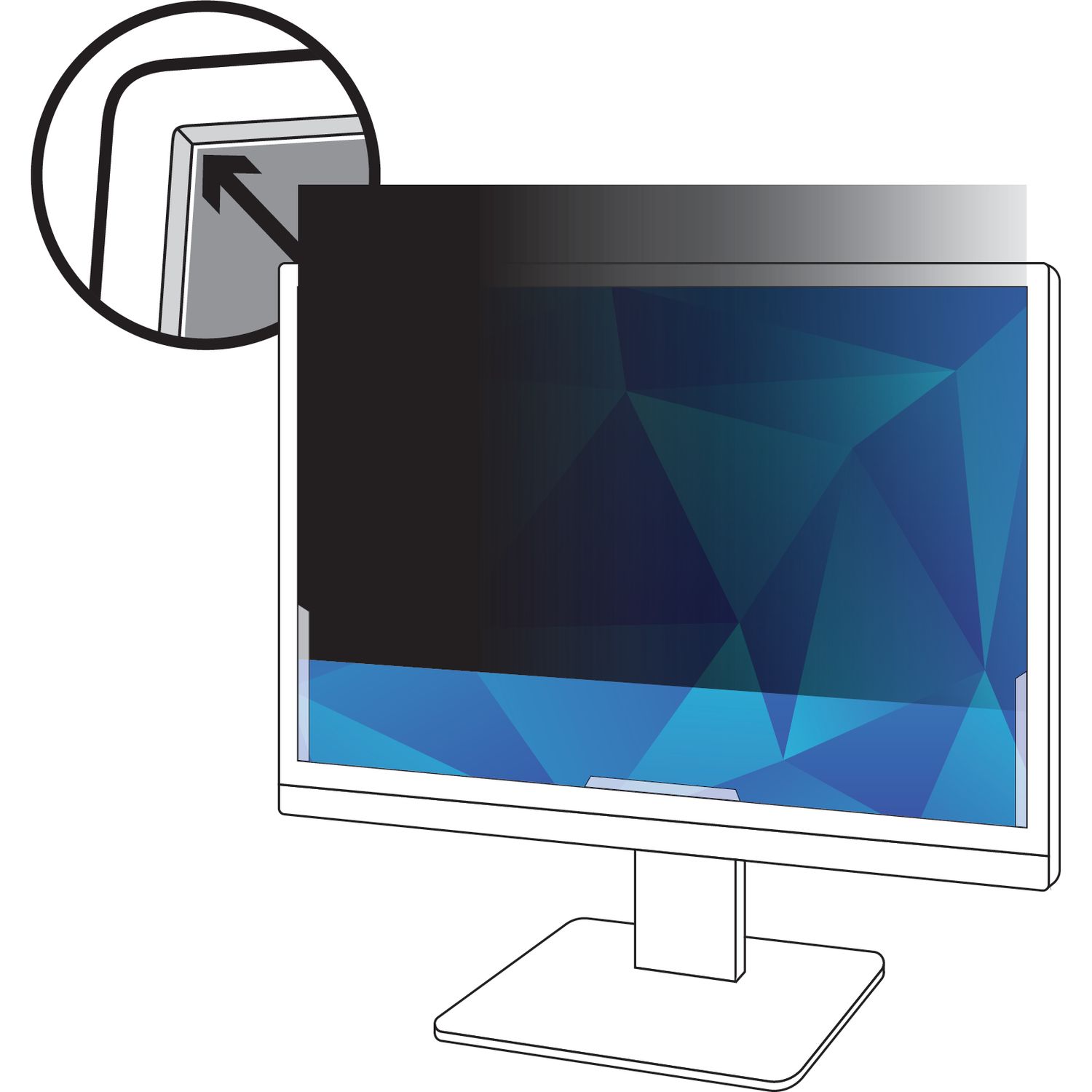 3M Privacy Filter for 23.6INMONITOR 16 9 PF236W9B