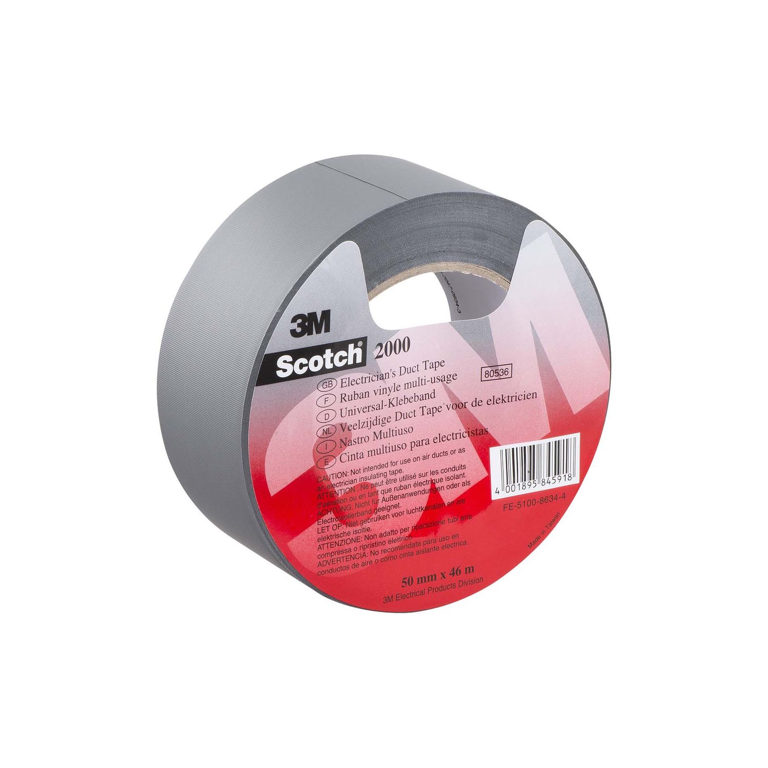 Scotch Electricians Duct Tape 2000 Grey 50 mm x 46 M