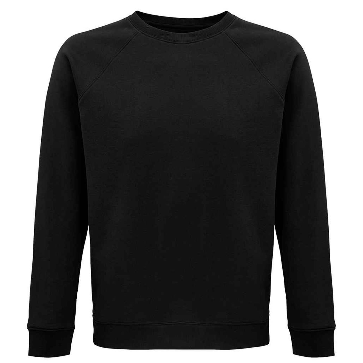 SOL'S Unisex Space Organic Raglan Sweatshirt Unisex Black 03567 Black M