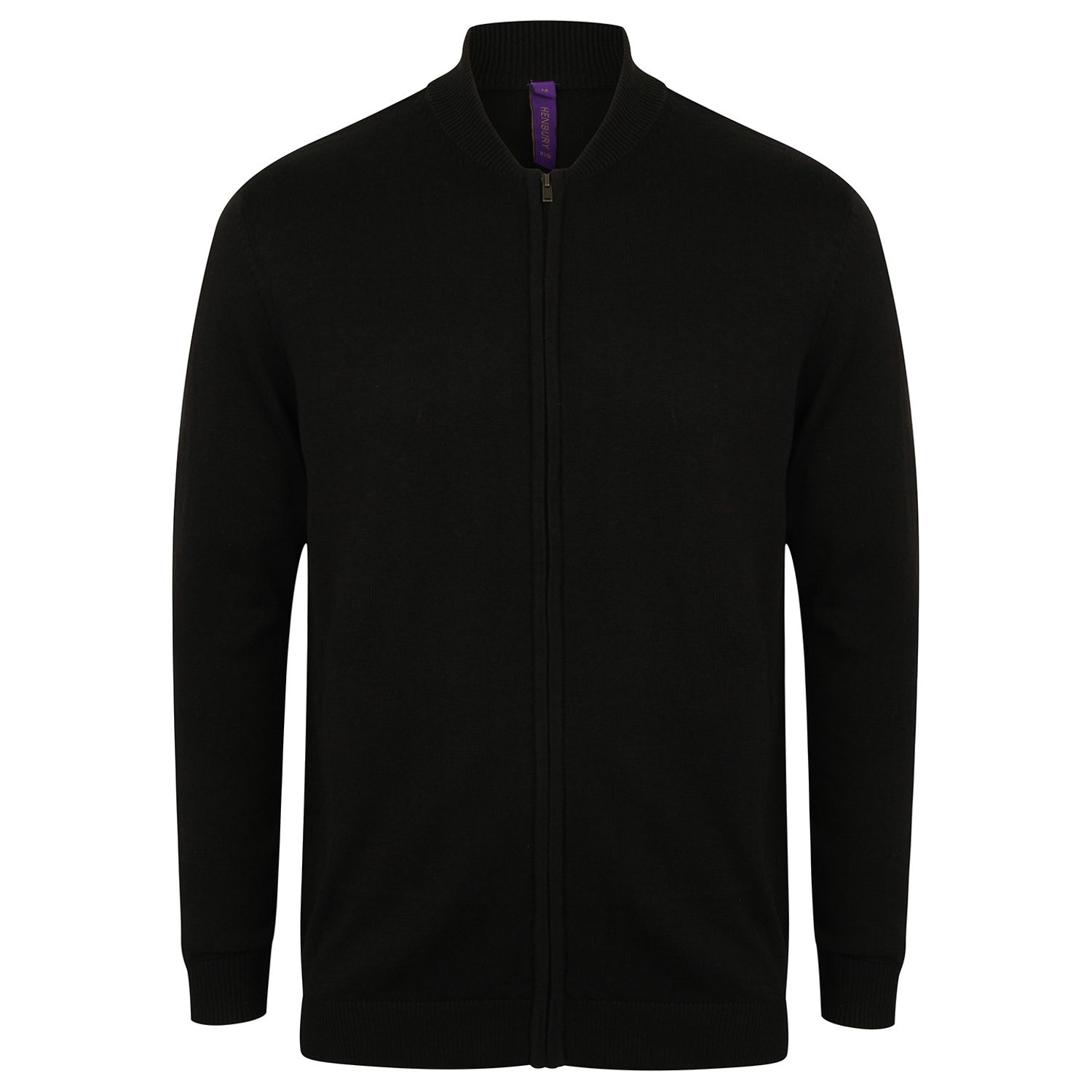 Henbury Unisex Zip-through Cardigan Black XS