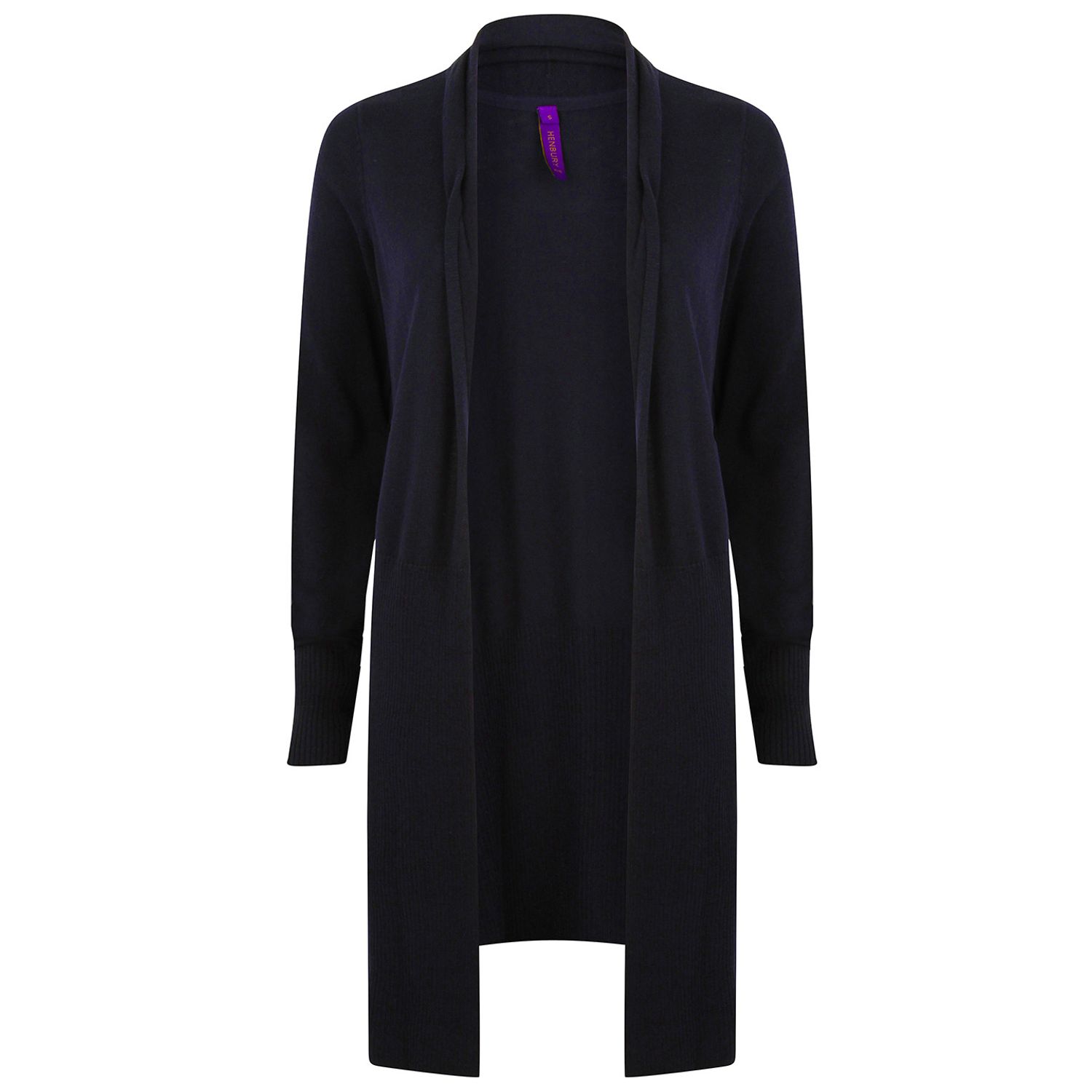 Henbury Women's Longline Open Cardigan Navy M