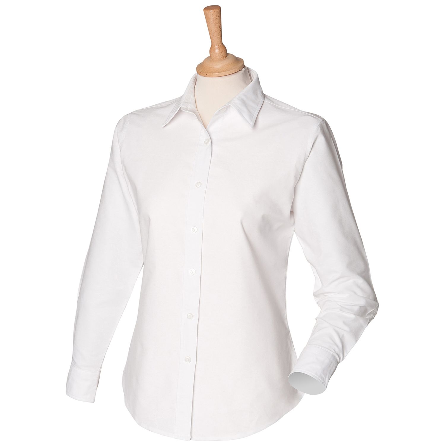 Henbury Women's Classic Long Sleeve Oxford Shirt White XL