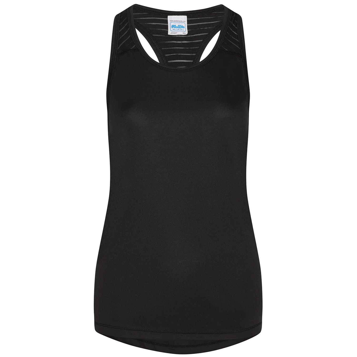 AWDis Just Cool Women's Cool Smooth Workout Vest Female Jet Black/Black* S