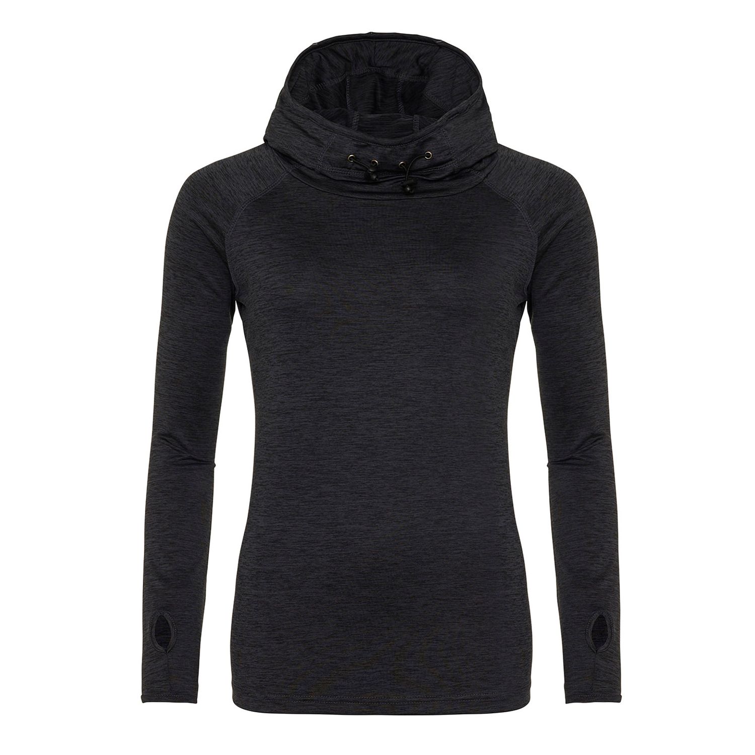 AWDis Just Cool Women's Cool Cowl Neck Top Female Black Slate Melange L